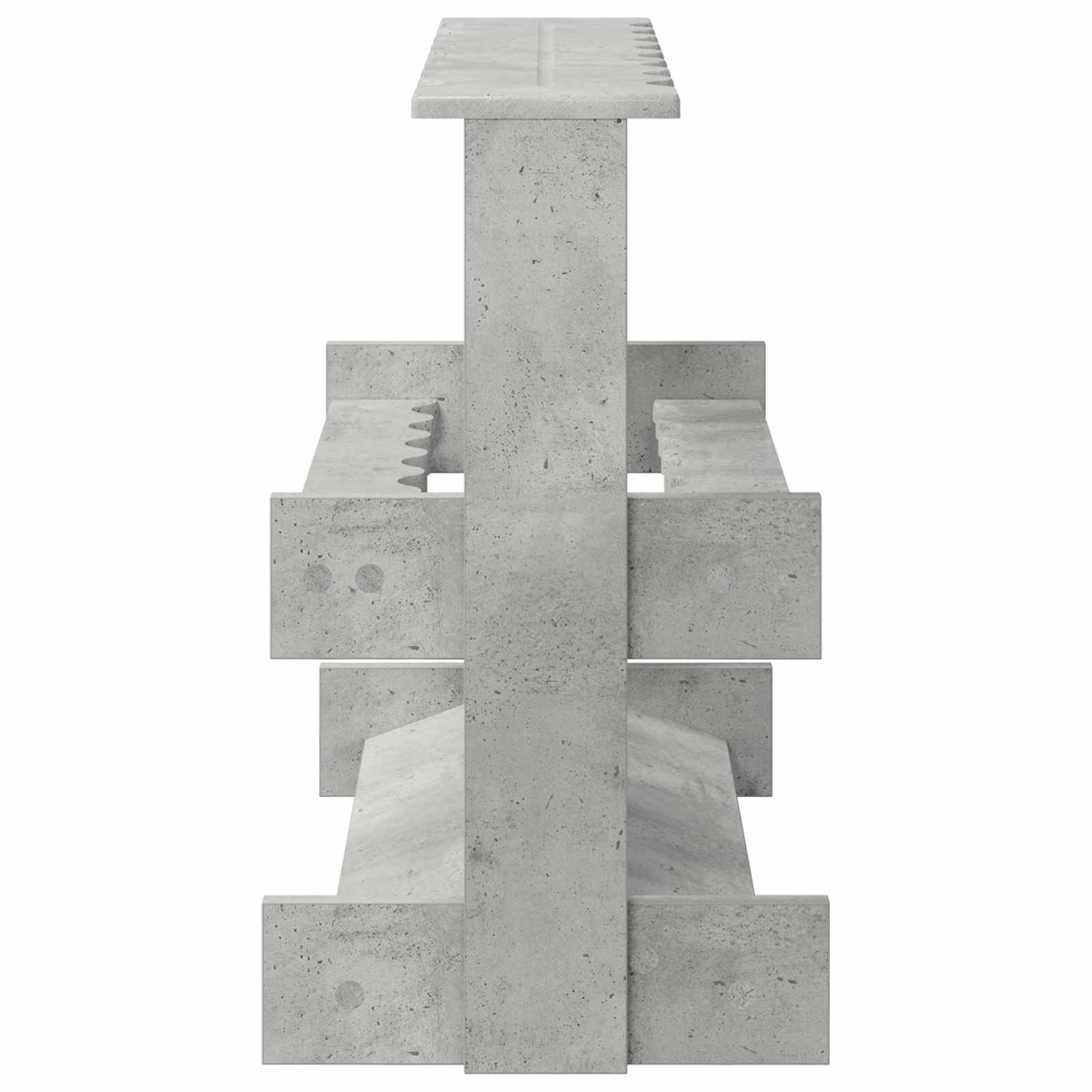 Biliárd dákó állvány szerelt fa 60 x 35 x 60 cm betonszürke