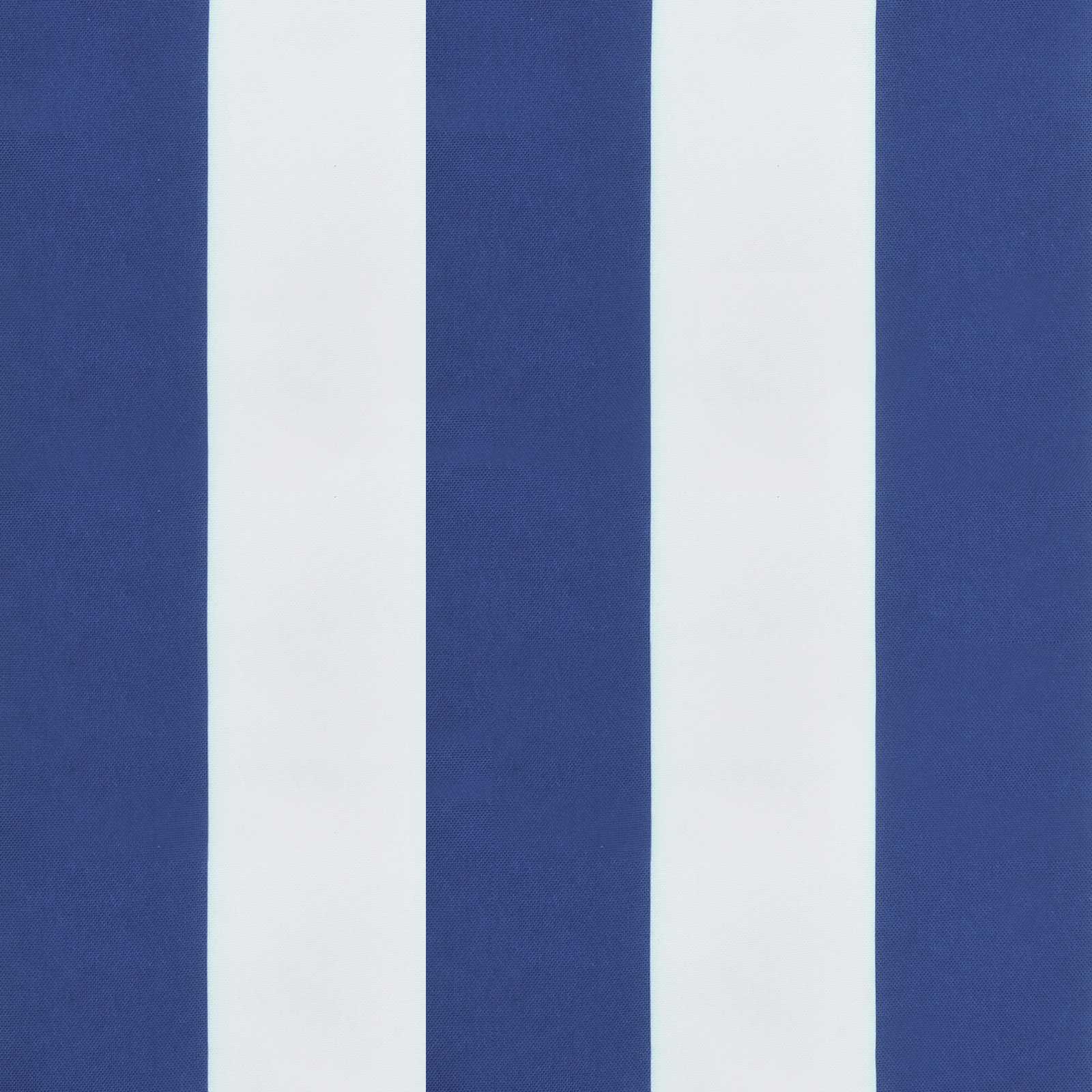 Kültéri párna 6 pcs kék és fehér 120 x 50 x 7 cm szövet