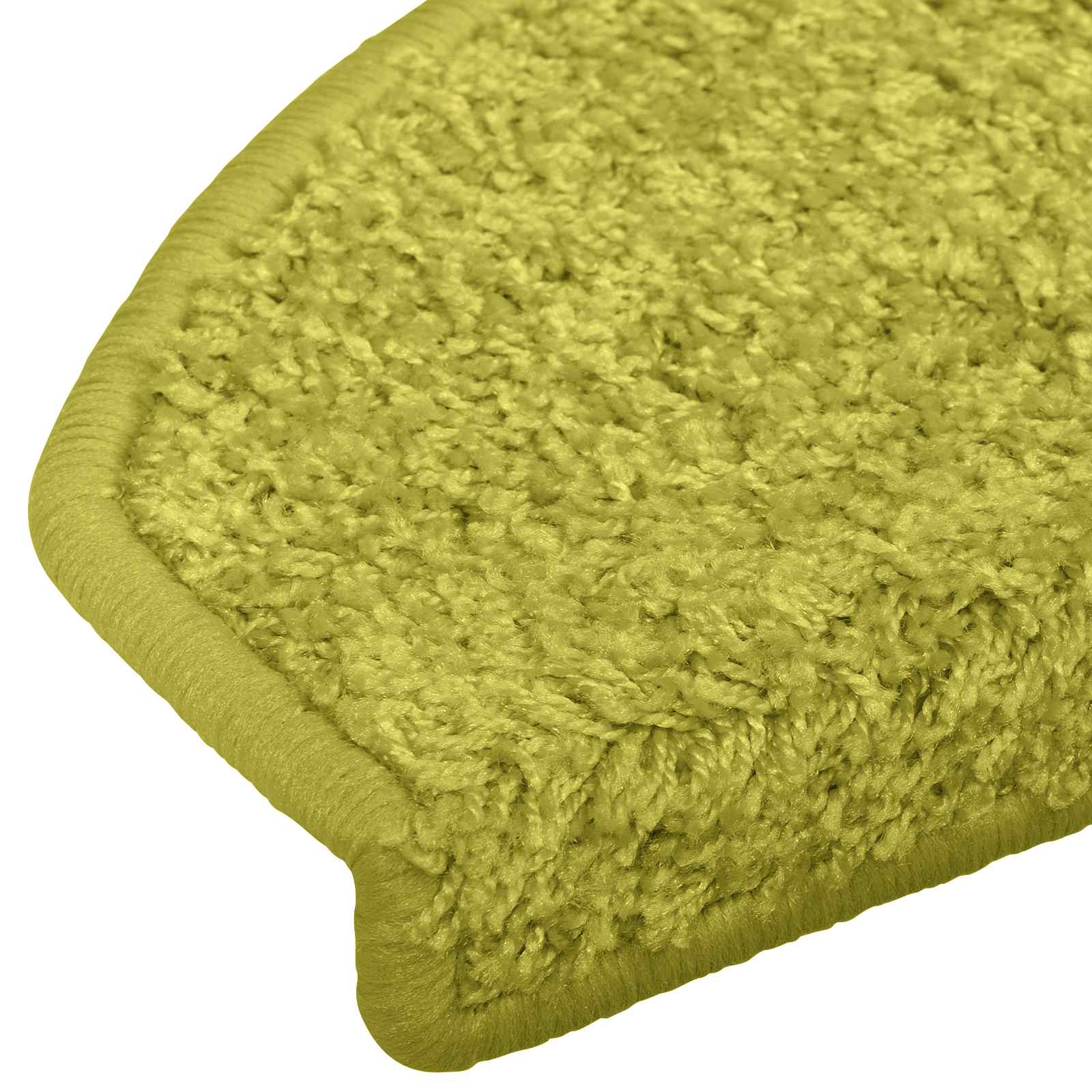 Öntapadós lépcsőszőnyegek félkör 15 pcs zöld 80 x 24,5 x 3,5 cm