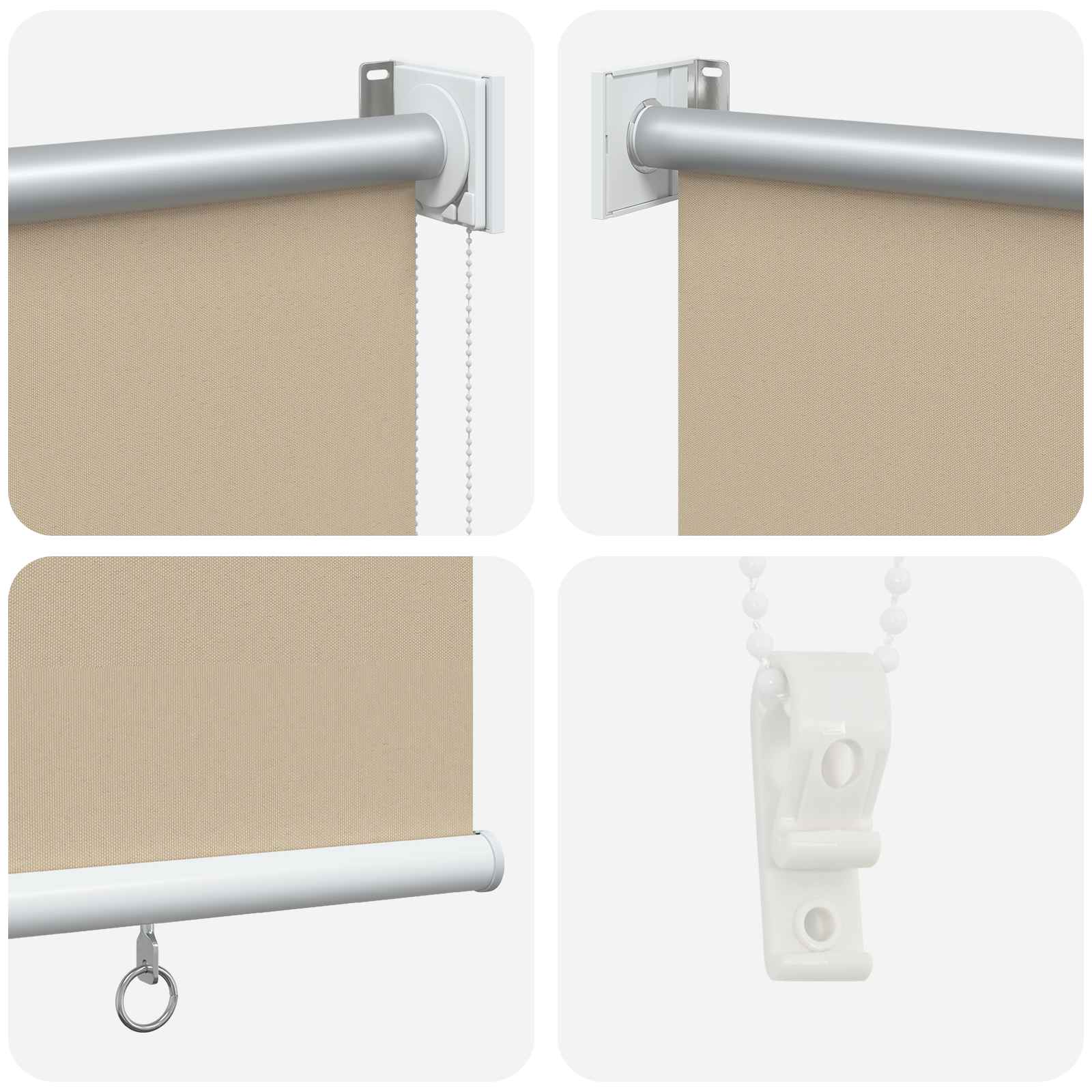 Roletta uv védelemmel bézs 160 x 140 cm poliészter