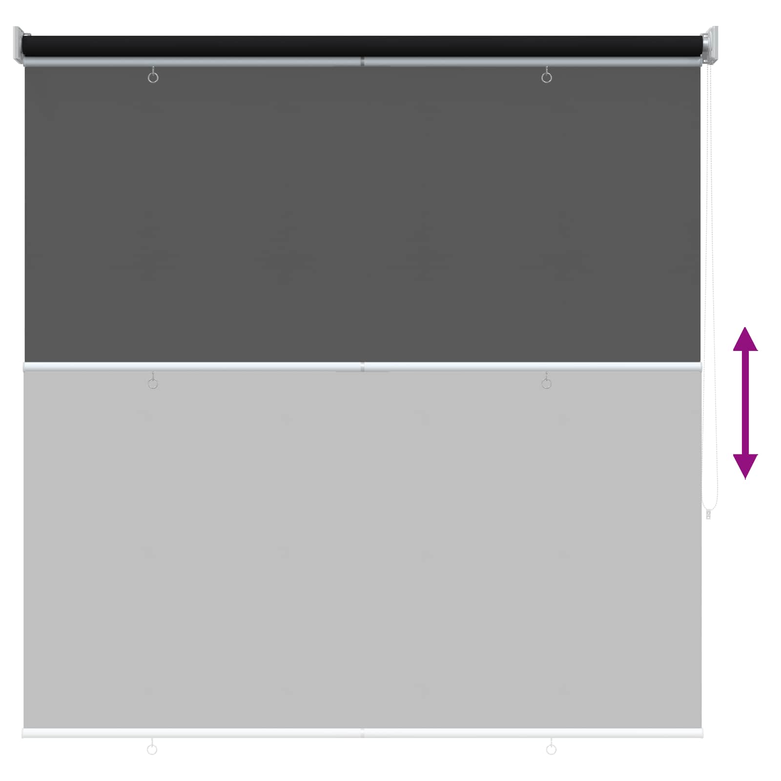 Roletta uv védelemmel fekete 120 x 140 cm poliészter