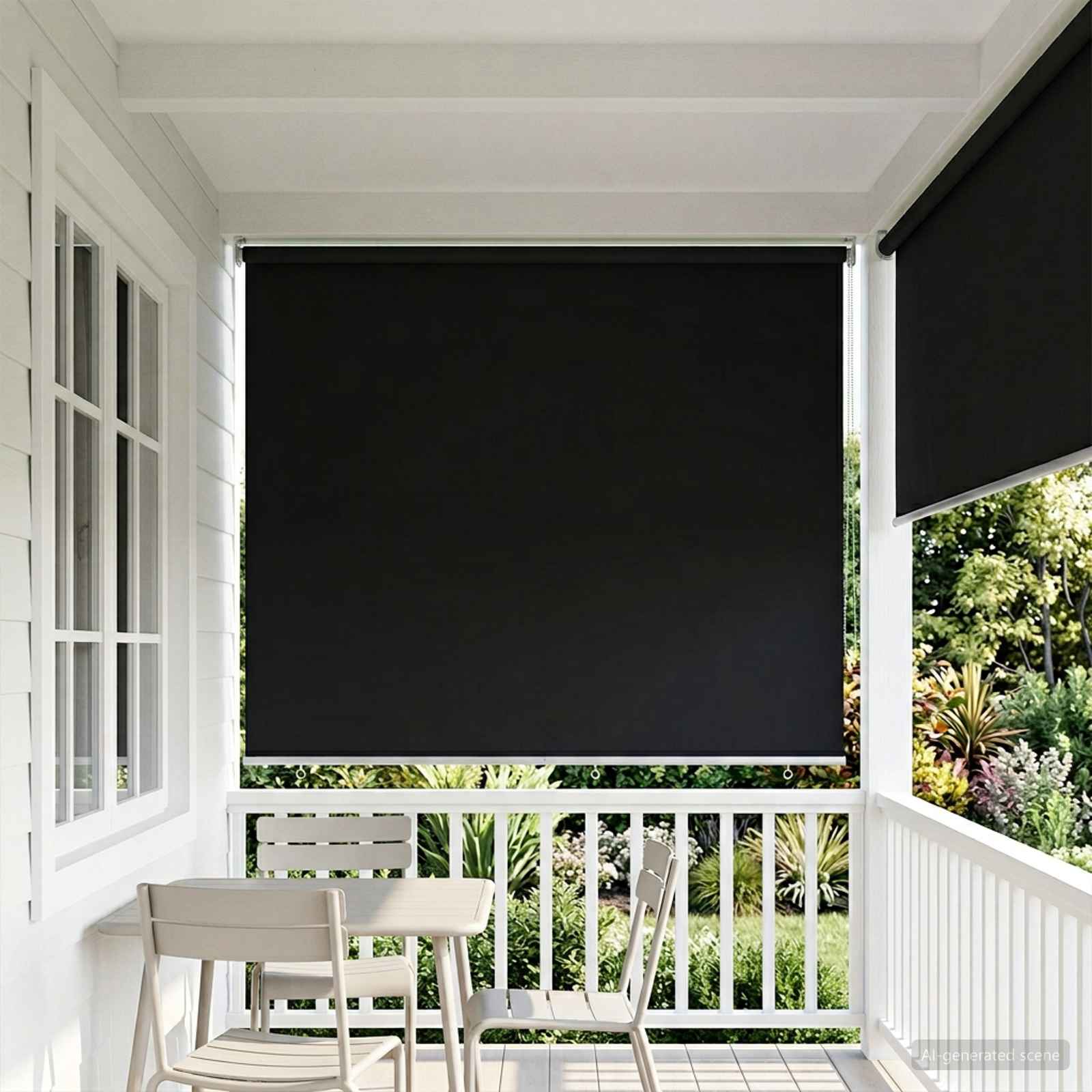 Roletta uv védelemmel fekete 160 x 140 cm poliészter