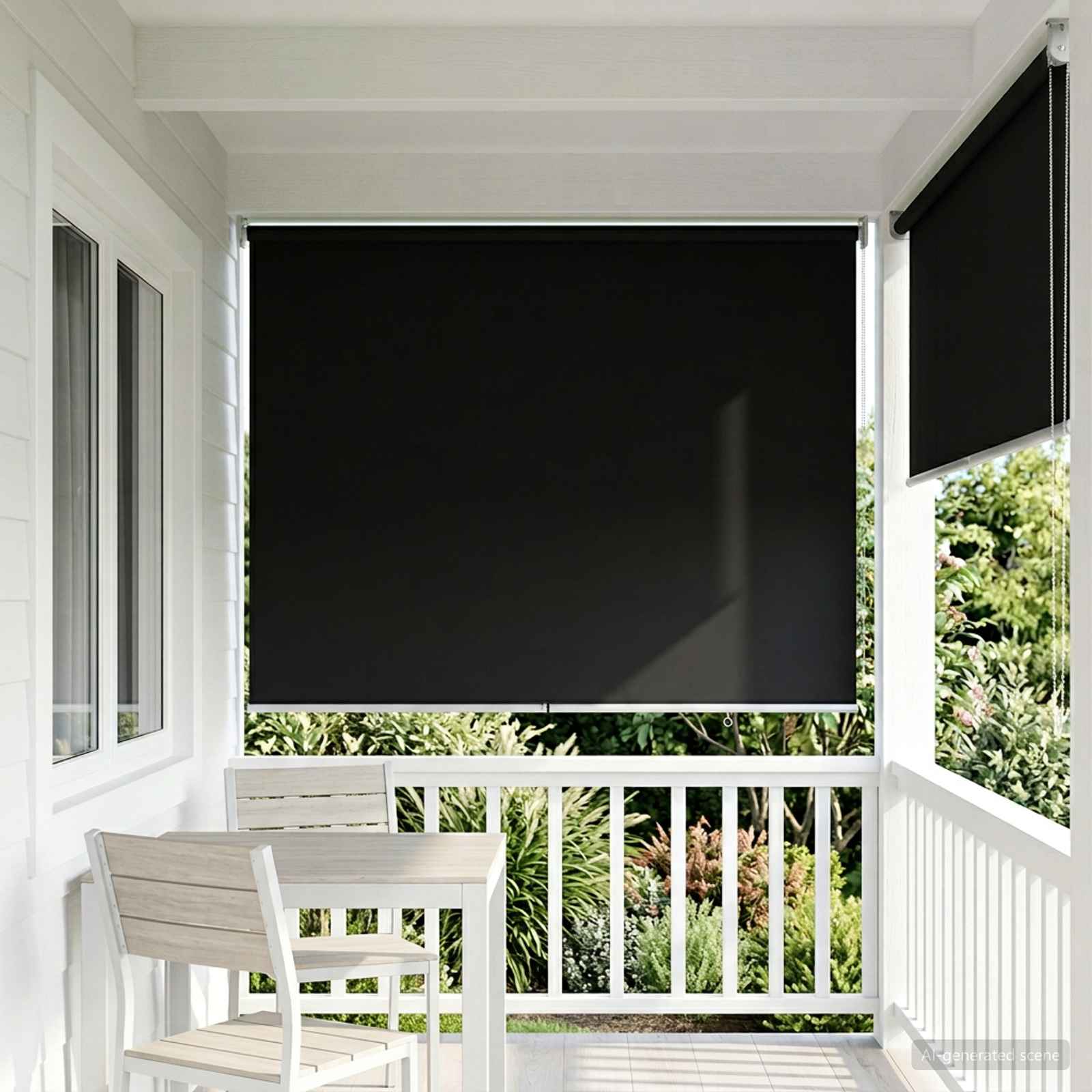 Roletta uv védelemmel fekete 120 x 230 cm poliészter