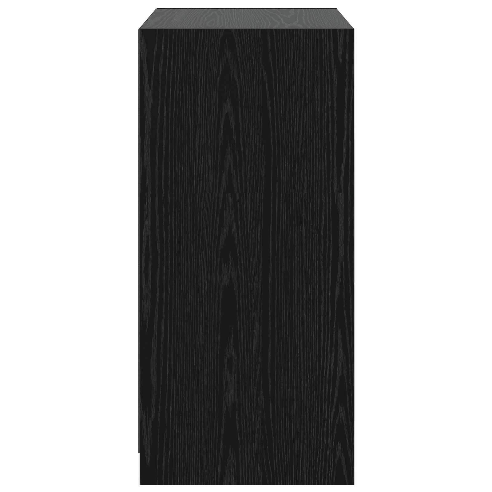Ruhásszekrény polcokkal fekete tölgy 77 x 48 x 102 cm pb