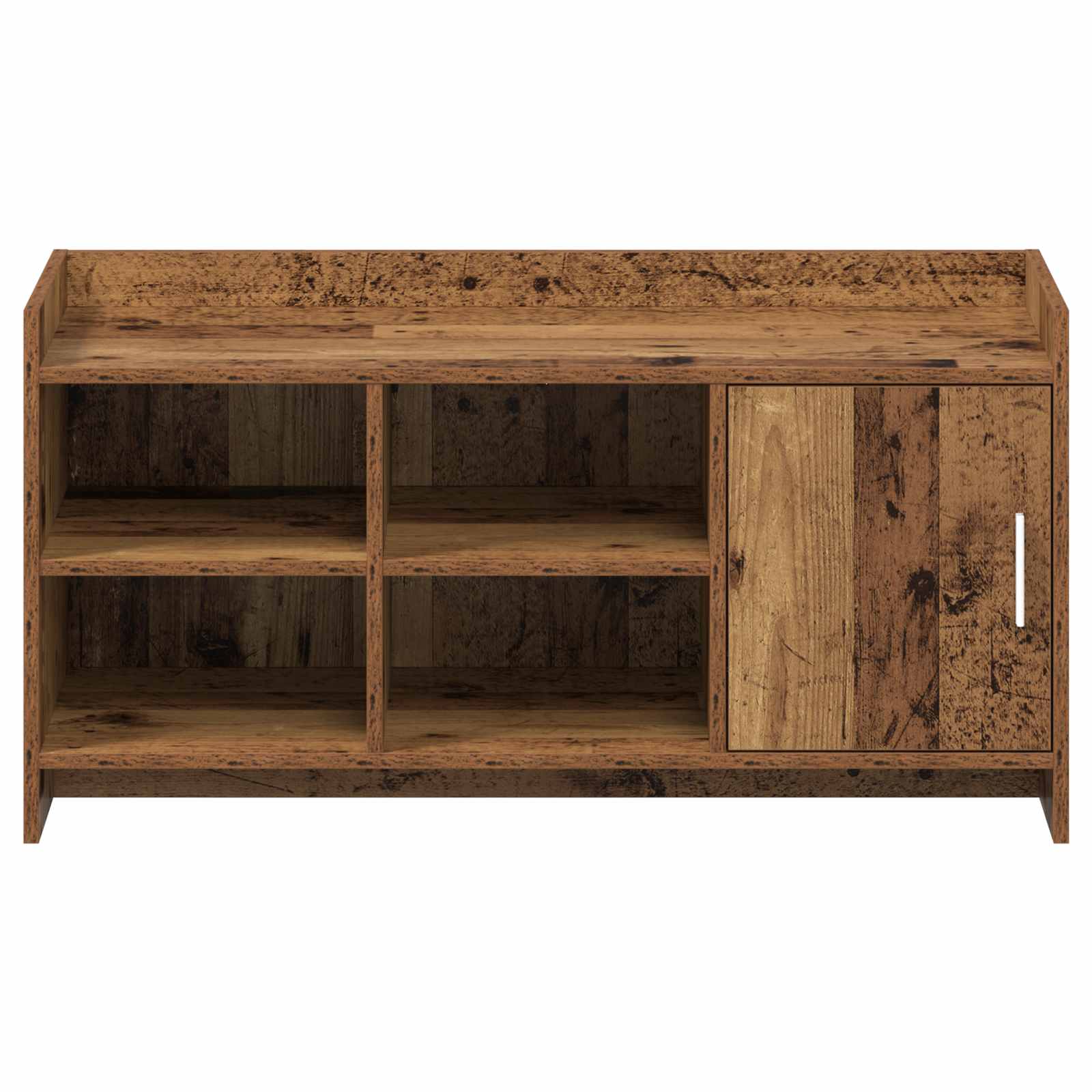 Cipőszekrény tárolóval antik fa 100 x 39,5 x 51 cm szerelt fa