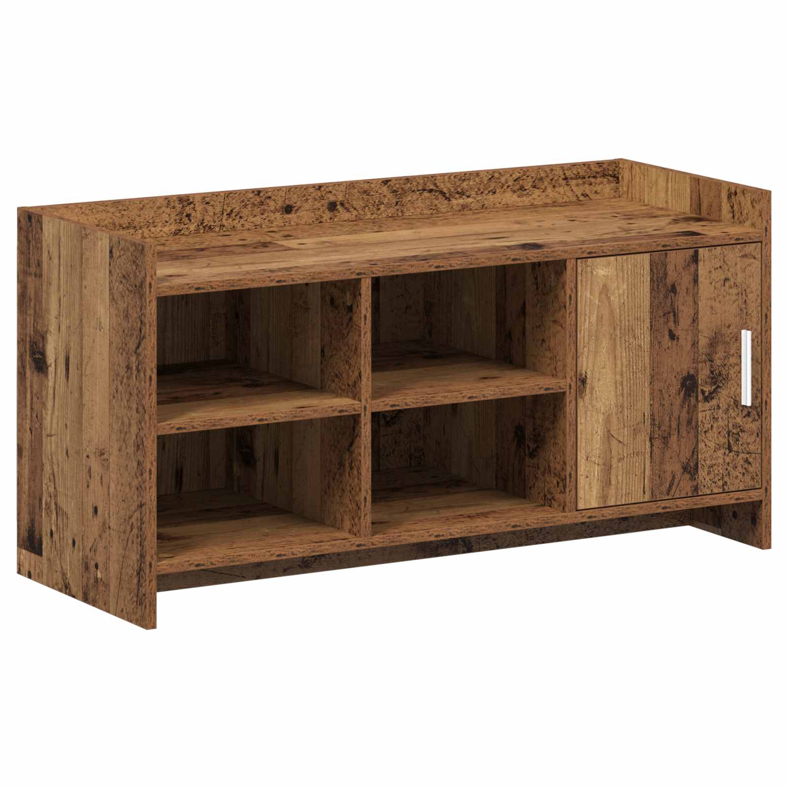 Cipőszekrény tárolóval antik fa 100 x 39,5 x 51 cm szerelt fa