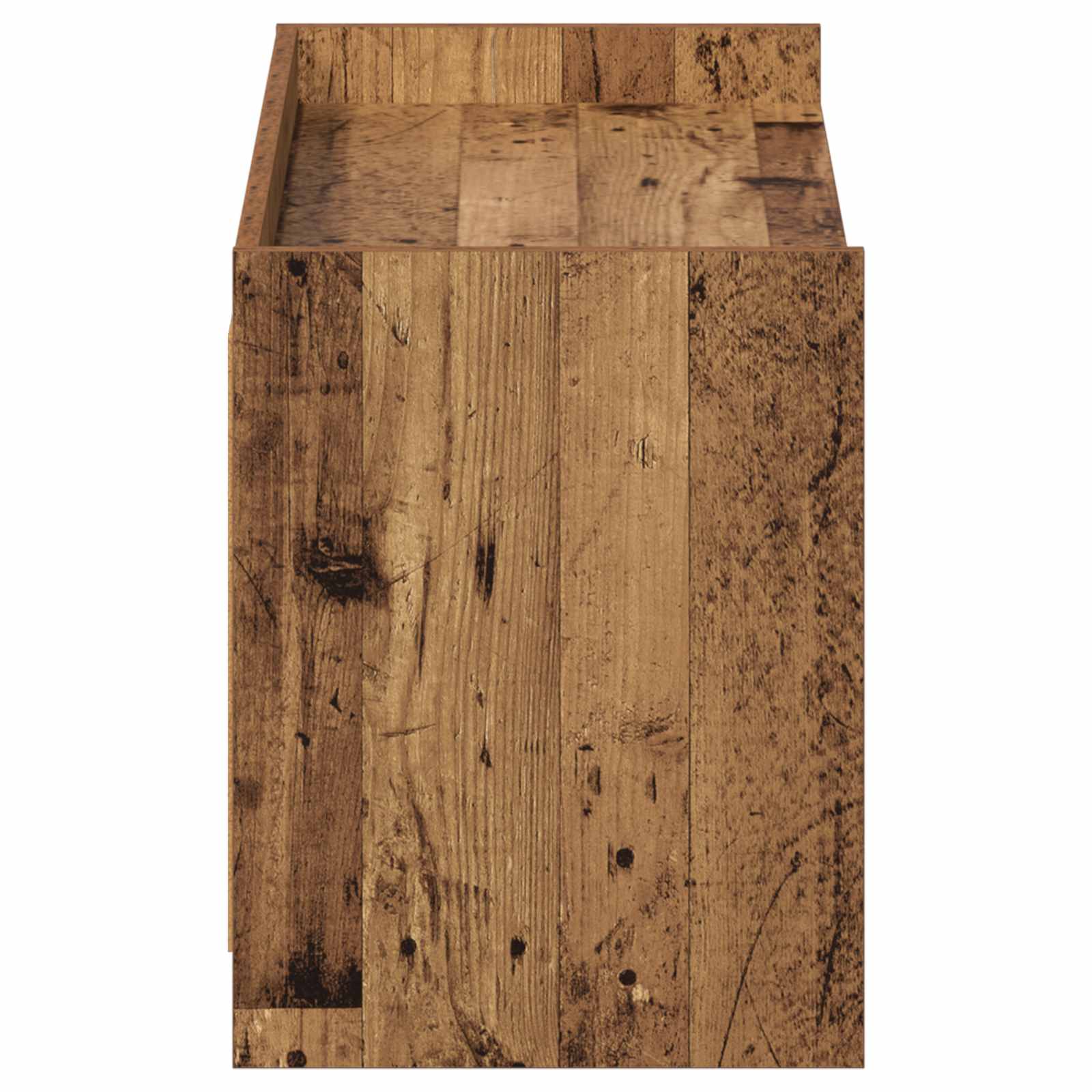 Cipőszekrény tárolóval antik fa 100 x 39,5 x 51 cm szerelt fa