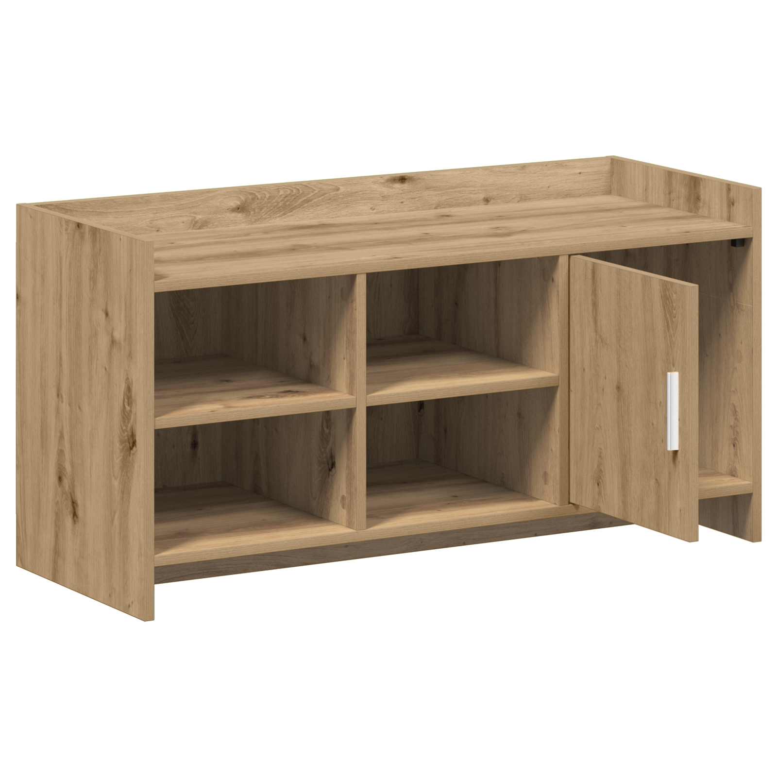 Cipőszekrény kézműves tölgy 100 x 39,5 x 51 cm szerelt fa