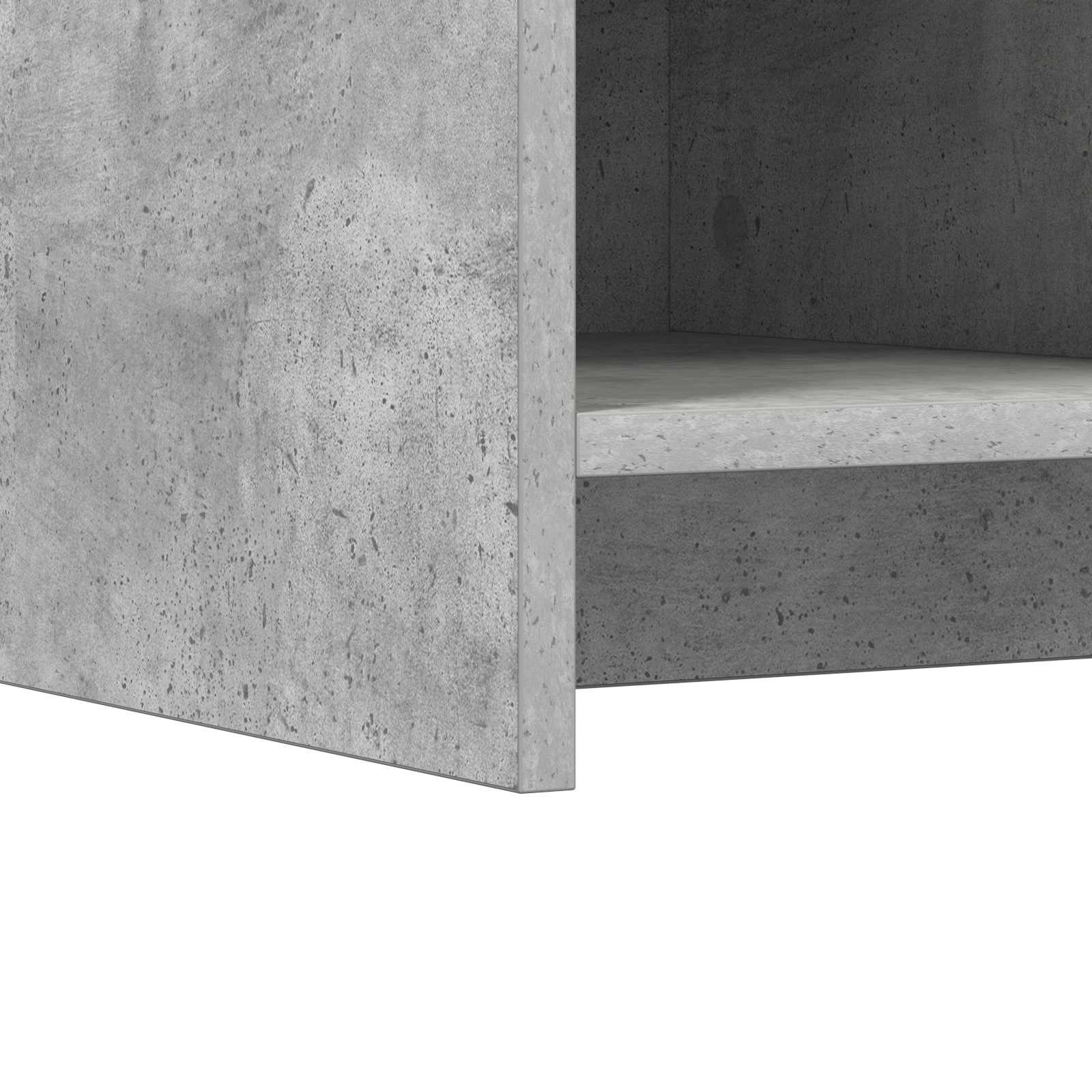 Cipőszekrény tárolóval betonszürke 85 x 39,5 x 70 cm szerelt fa