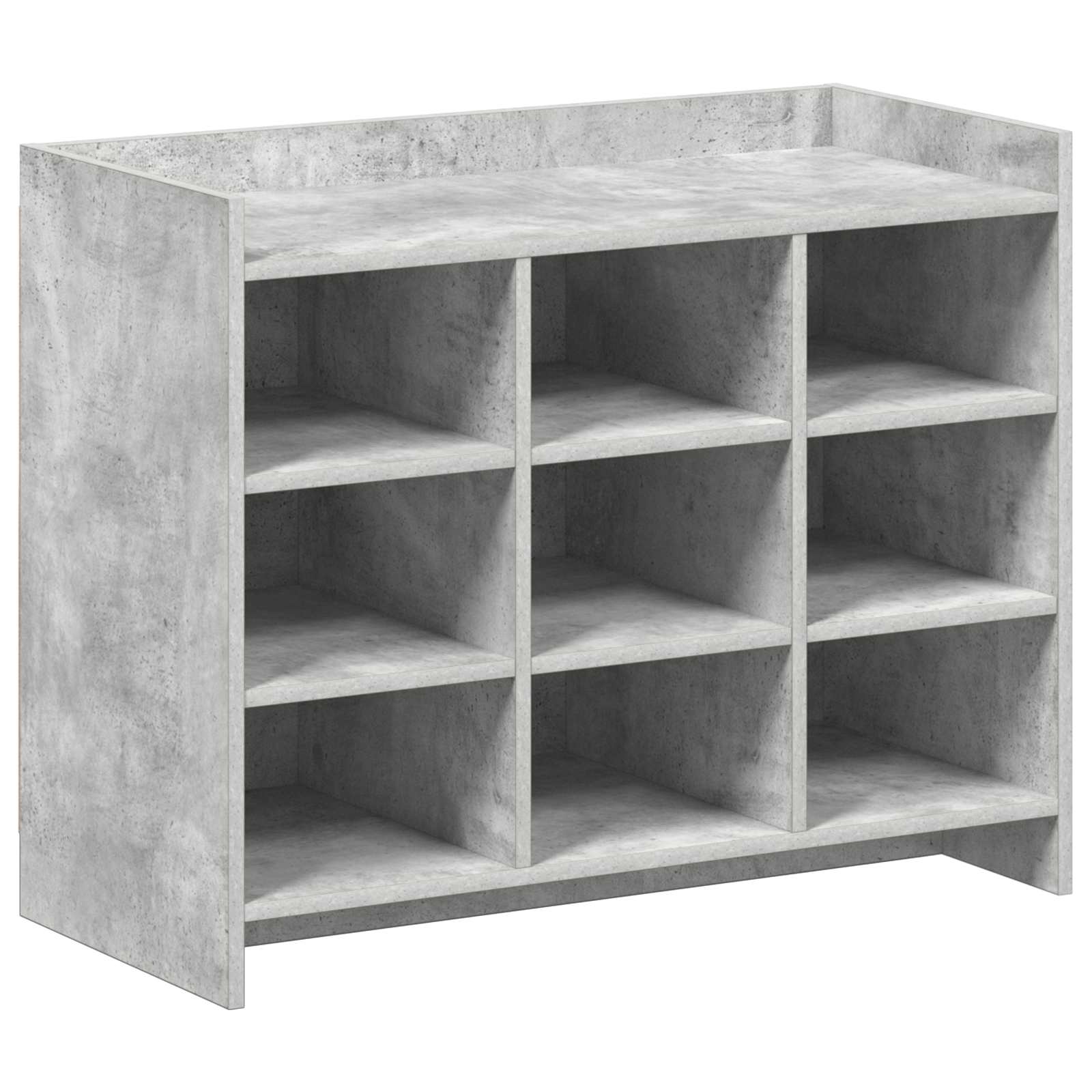 Cipőszekrény tárolóval betonszürke 85 x 39,5 x 70 cm szerelt fa