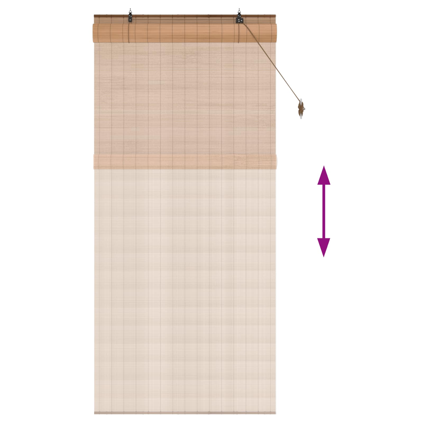 Roletta barna 110 x 220 cm bambusz