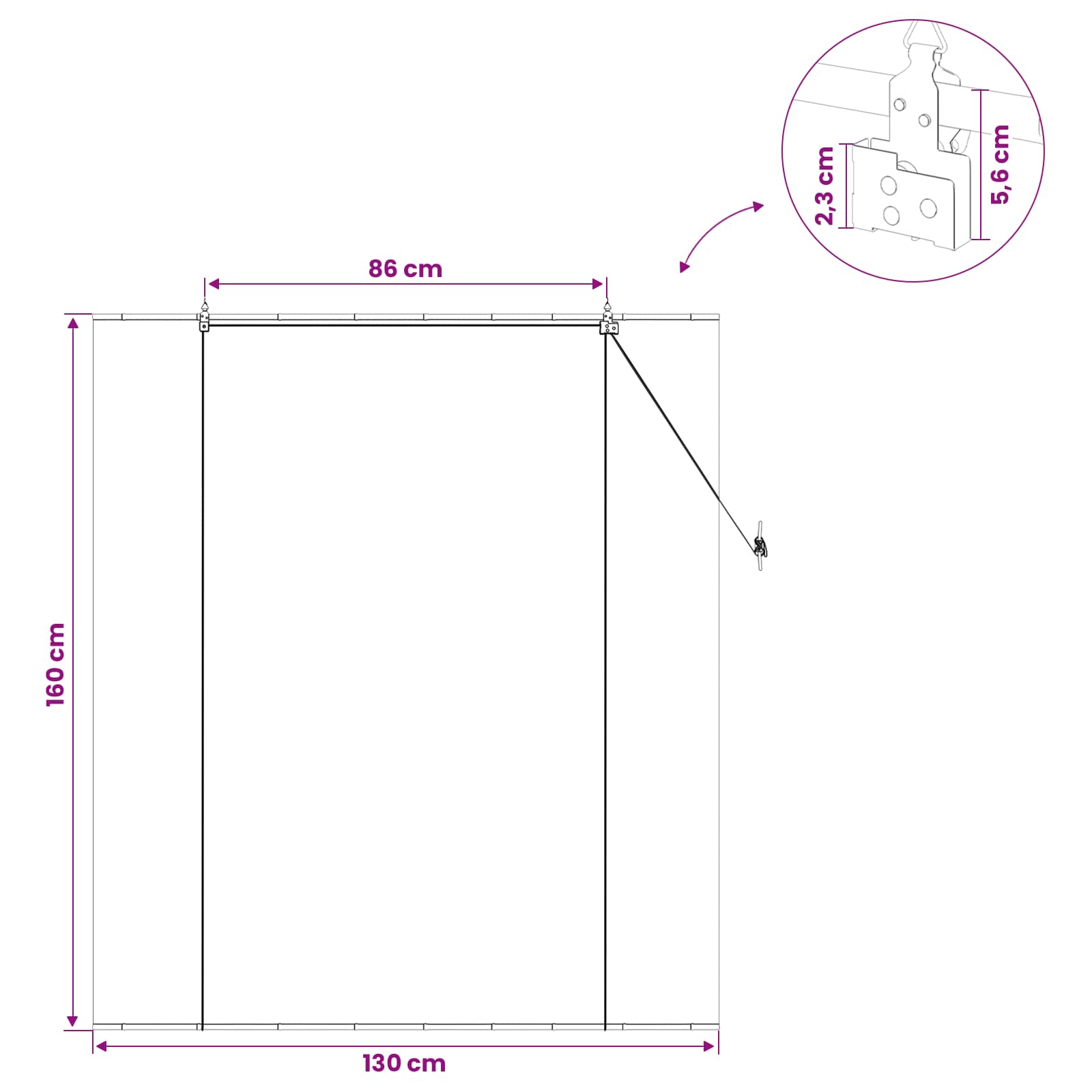 Roletta barna 130 x 160 cm bambusz