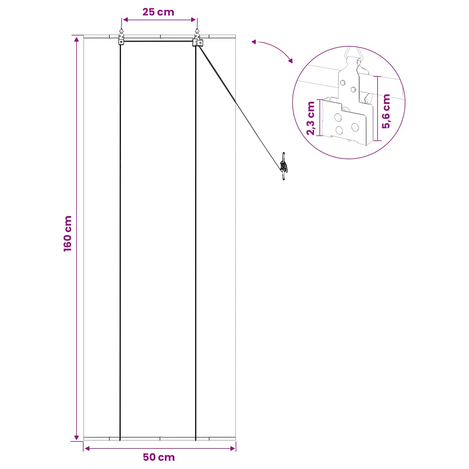 Roletta szürke 50 x 160 cm bambusz