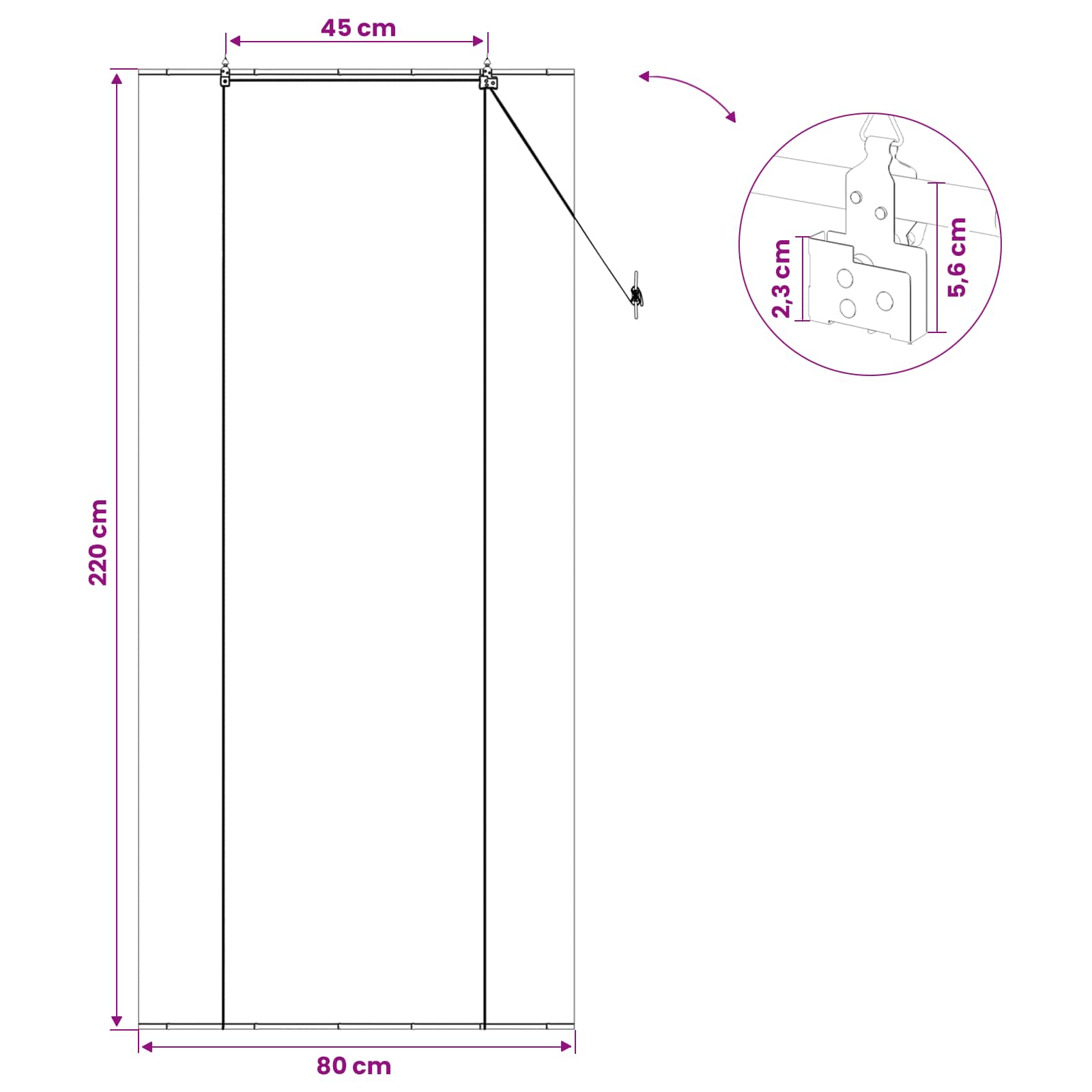 Roletta szürke 80 x 220 cm bambusz