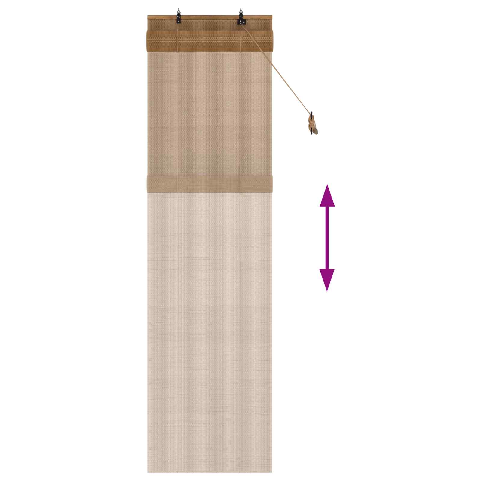 Roletta barna 60 x 220 cm bambusz
