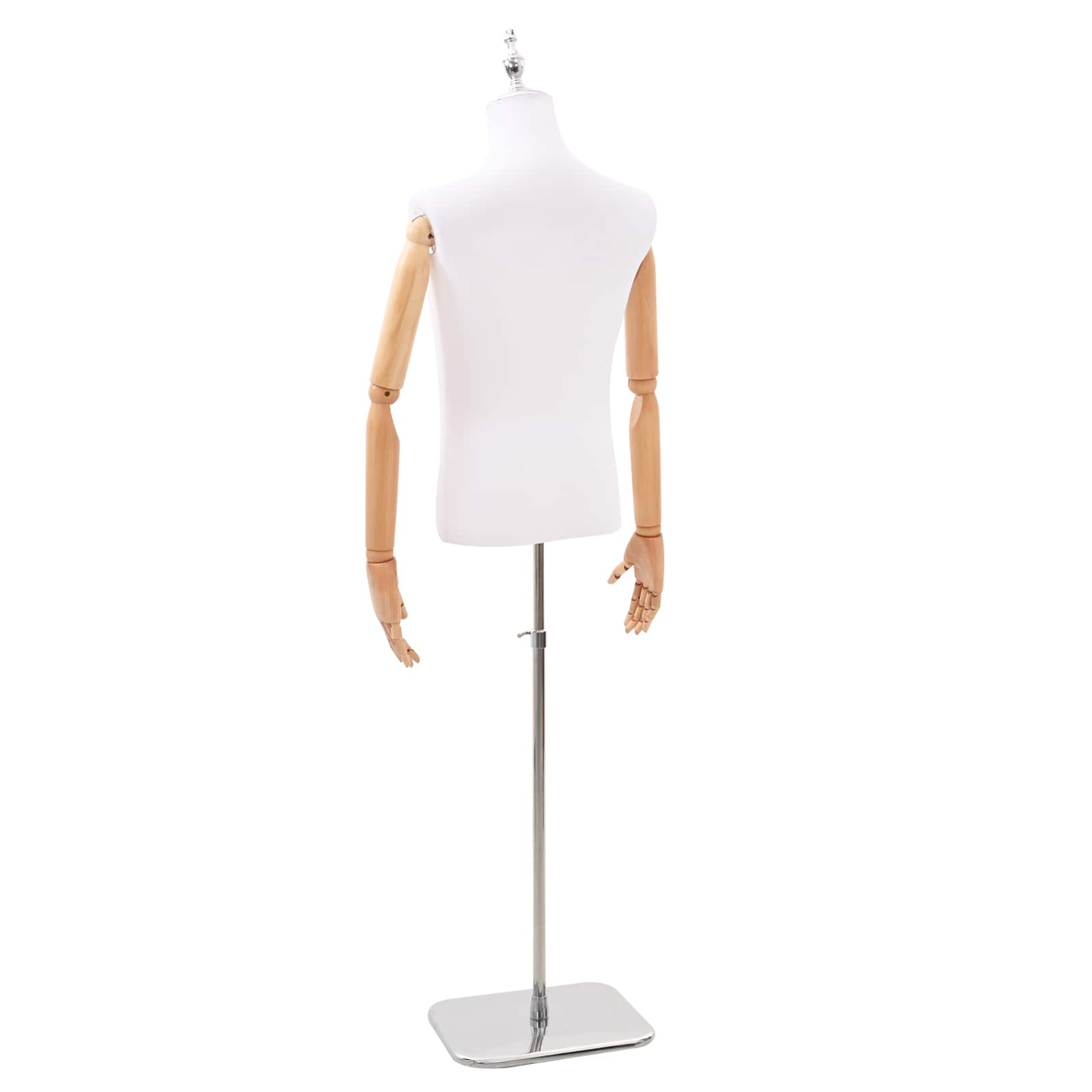 Állítható 160-232 cm-es manöken talppal férfi pp fehér