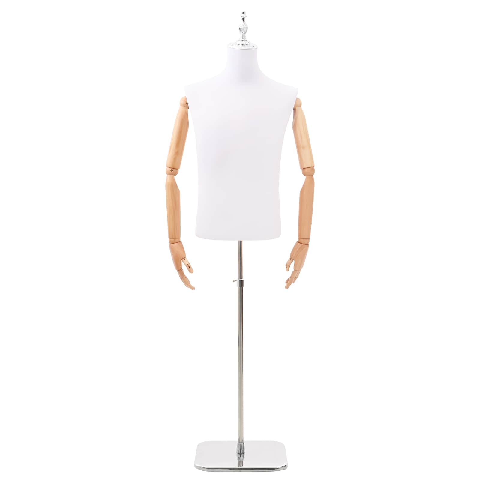 Állítható 160-232 cm-es manöken talppal férfi pp fehér