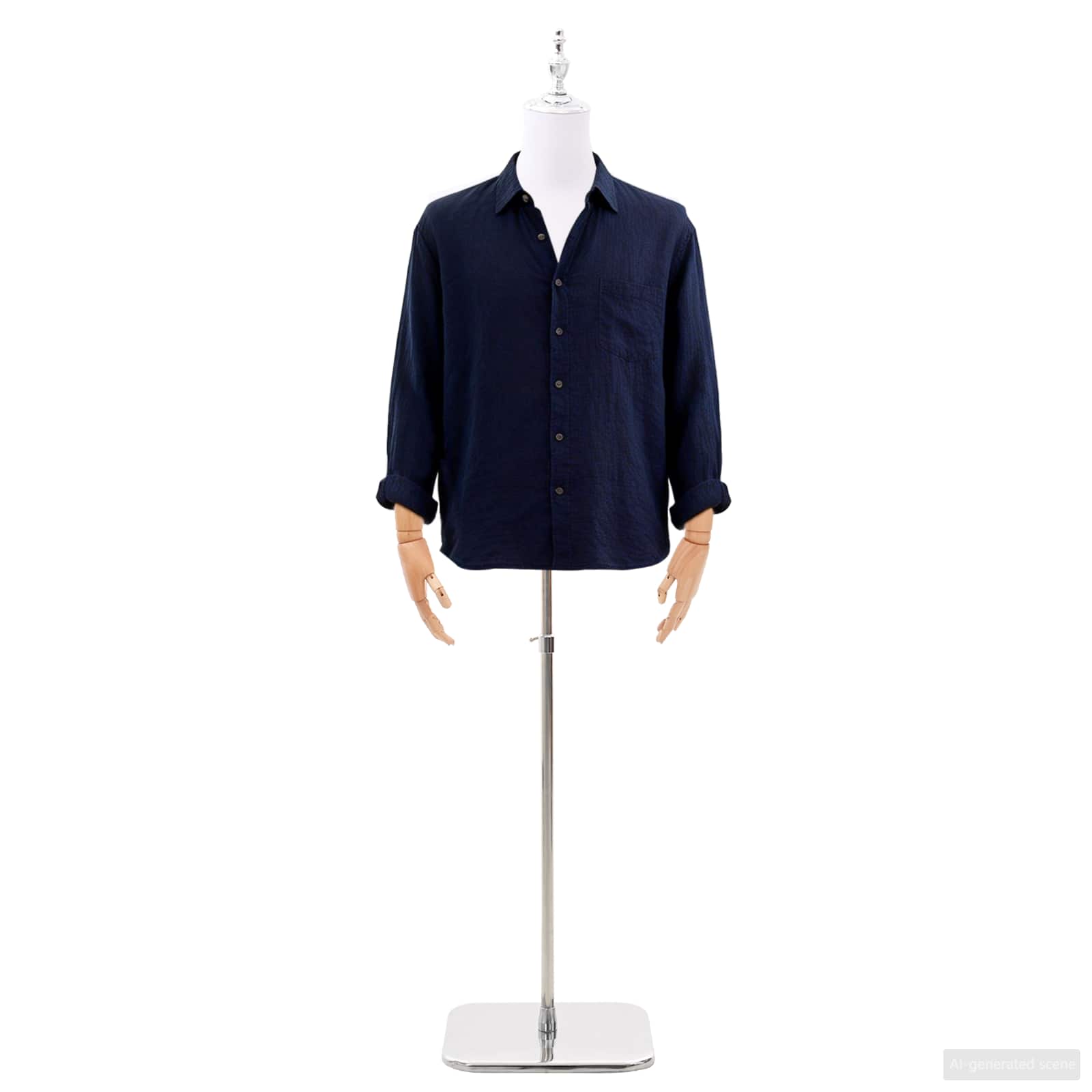 Állítható 160-232 cm-es manöken talppal férfi pp fehér