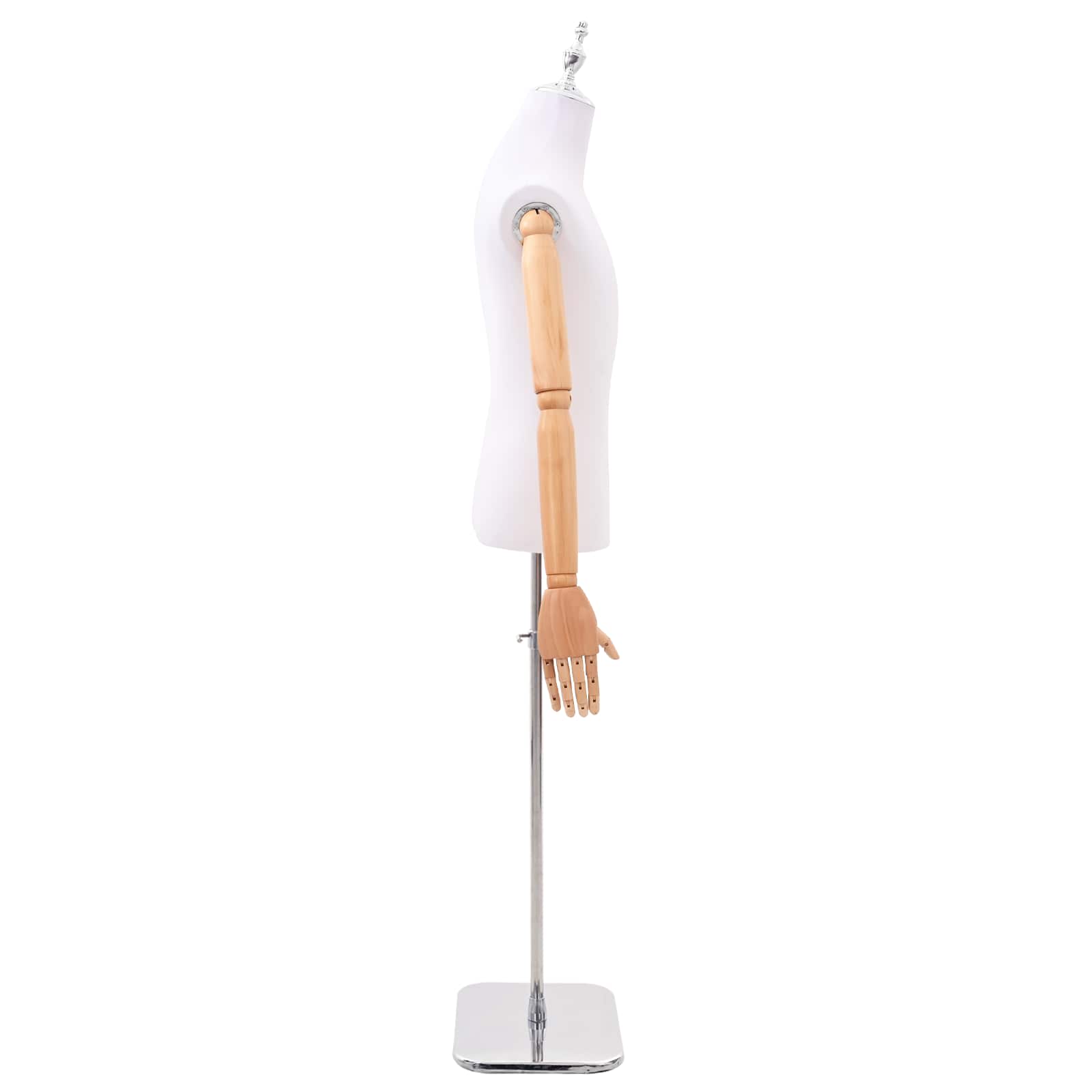 Állítható 160-232 cm-es manöken talppal férfi pp fehér