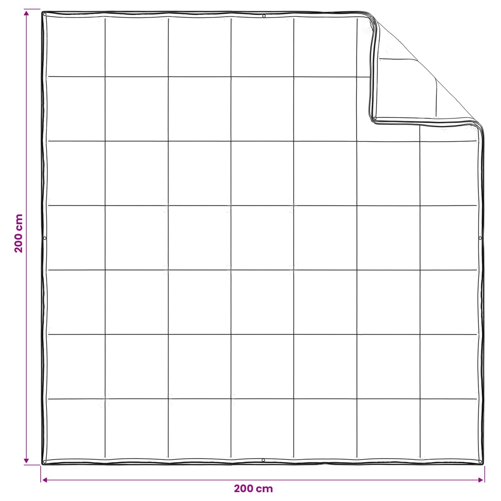 Teljes éves takaró fehér 200 x 200 cm bambusz rost