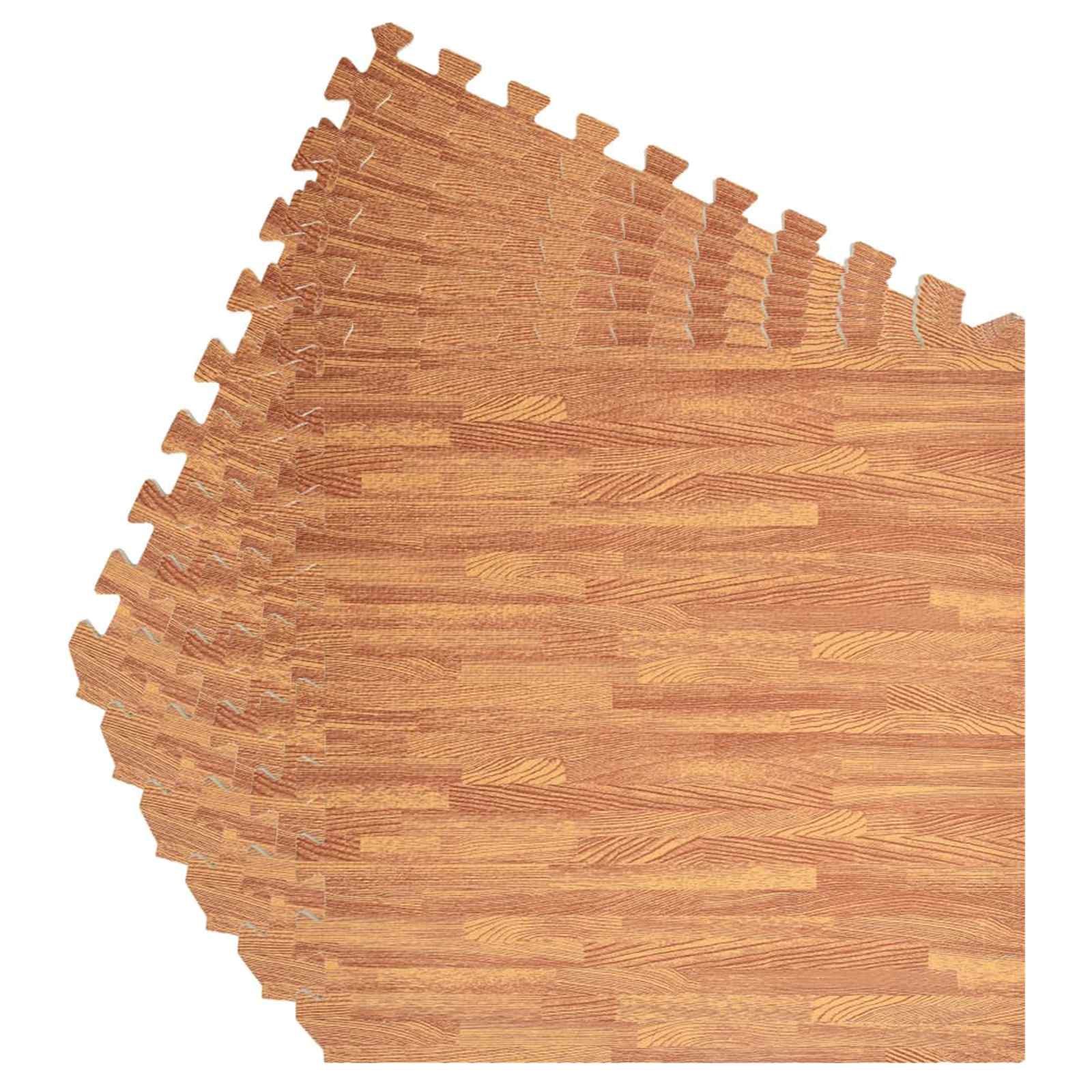 Puzzle edzőszőnyegek 12 pcs barna 4,32 ㎡ eva hab