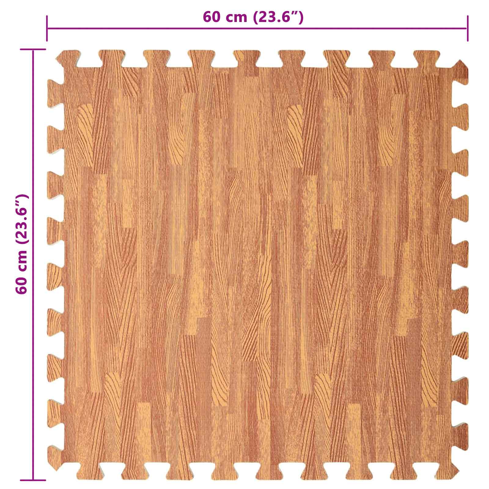 Puzzle edzőszőnyegek 12 pcs barna 4,32 ㎡ eva hab