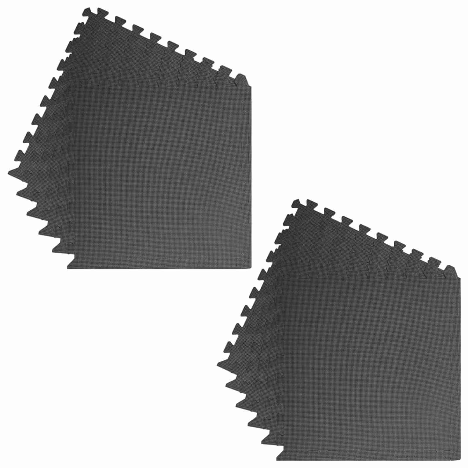 Medence aljzat 12 pcs fekete 4,32 ㎡ eva hab