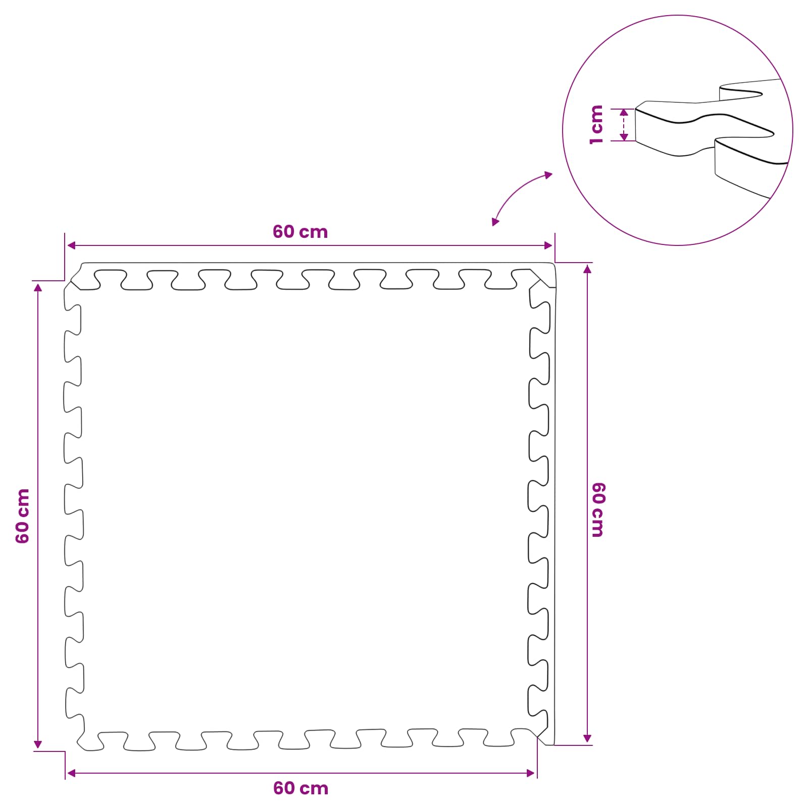 Medence aljzat 12 pcs szürke 4,32 m² eva hab