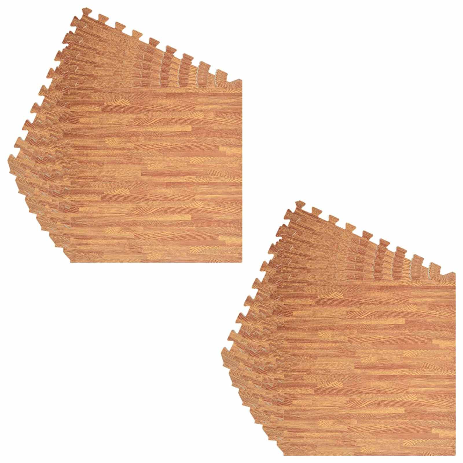 Puzzle edzőszőnyegek 12 pcs barna 4,32 ㎡ eva hab