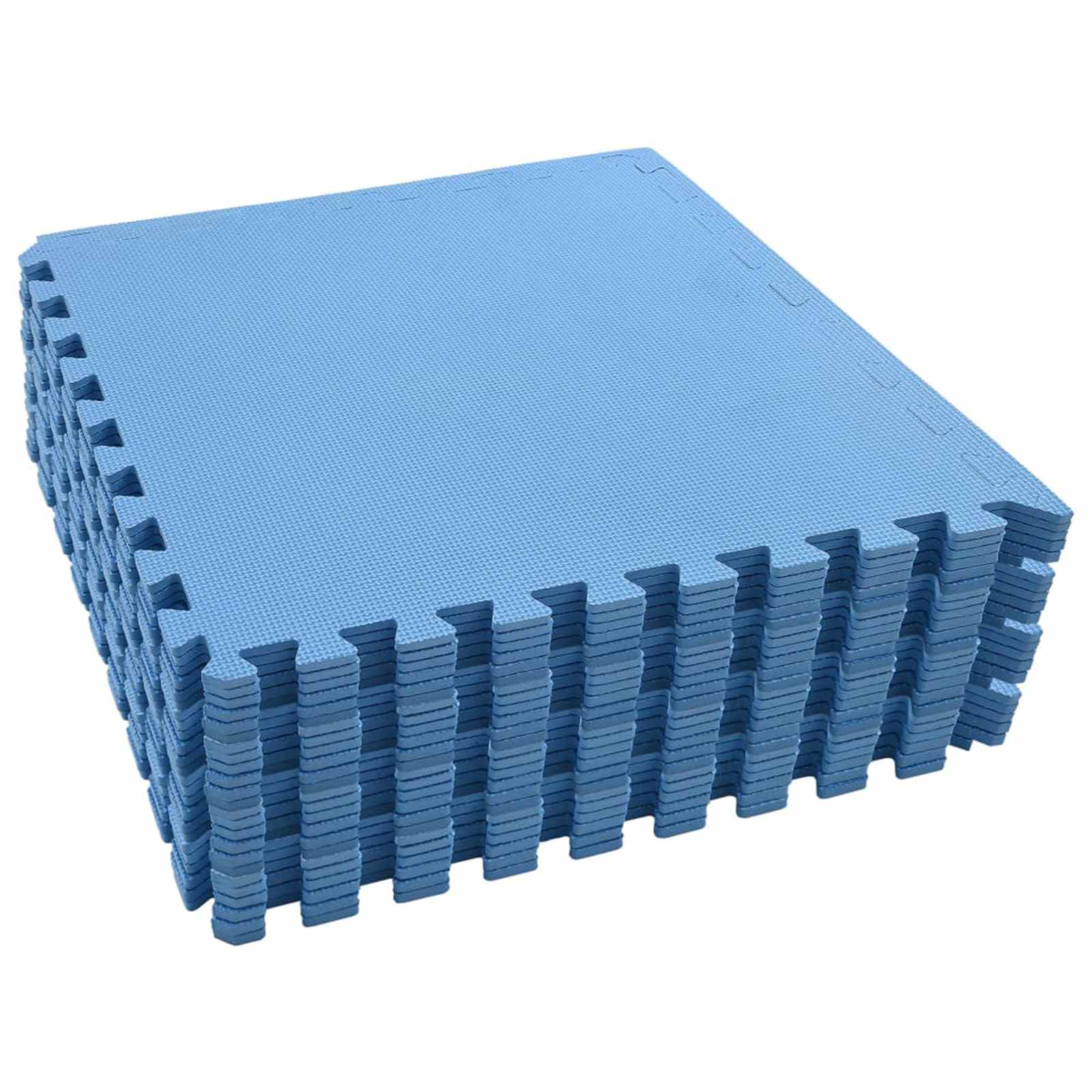 Puzzle edzőszőnyegek 24 pcs kék 8,64 ㎡ eva hab