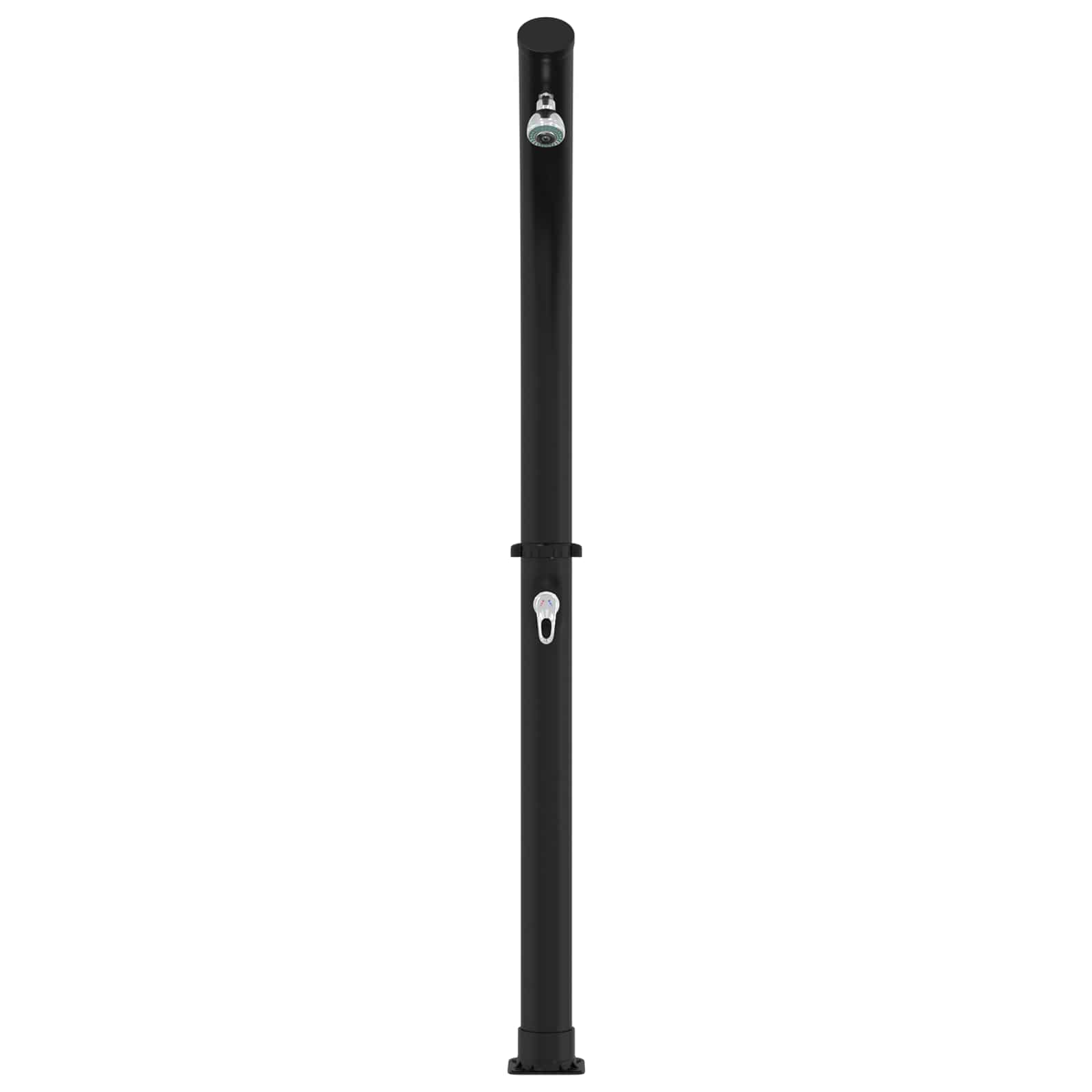 Napelemes zuhany zuhanyfejjel pvc, abs, cinkötvözet fekete