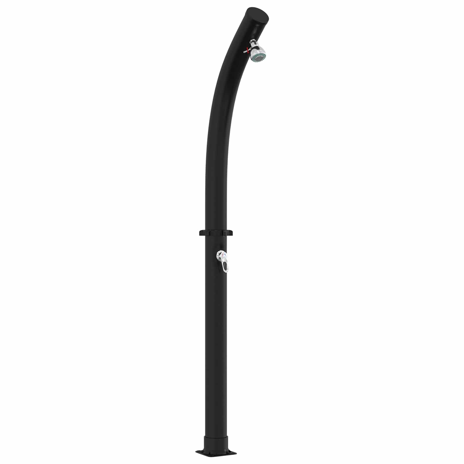 Napelemes zuhany zuhanyfejjel pvc, abs, cinkötvözet fekete