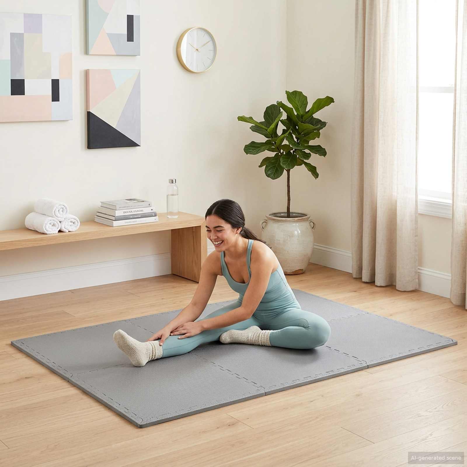 Padló szőnyegek 50 pcs szürke 18 m² eva hab