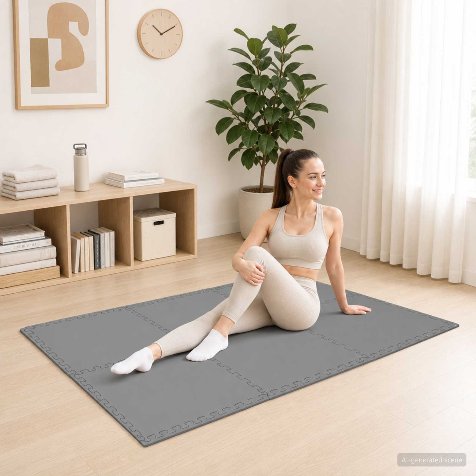 Padló szőnyegek 40 pcs szürke 14,4 m² eva hab