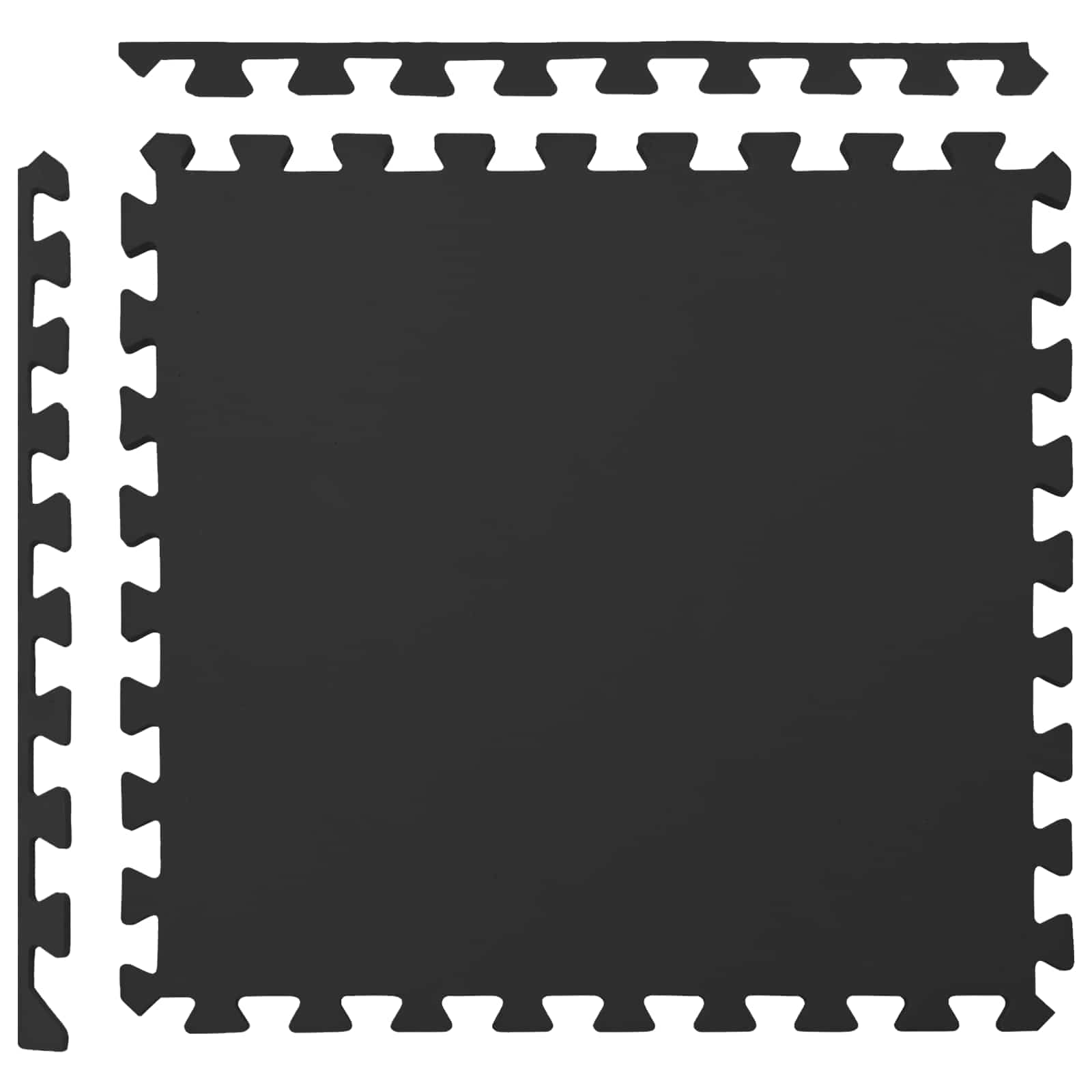 Padló szőnyegek 50 pcs fekete 18 m² eva hab