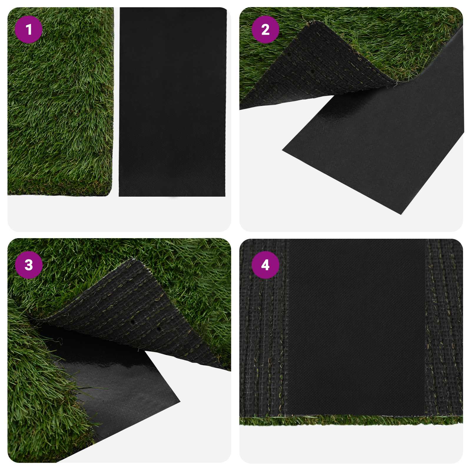 Öntapadó műfű szalag fekete 15 cm x 20 m nemes szövet