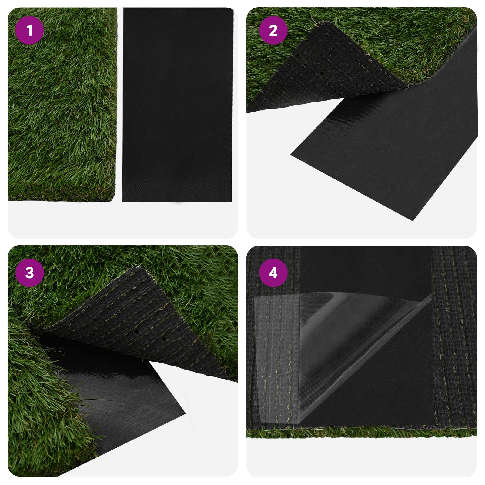 Öntapadó műfű szalag fekete 10 x 0,15 cm nemes szövet