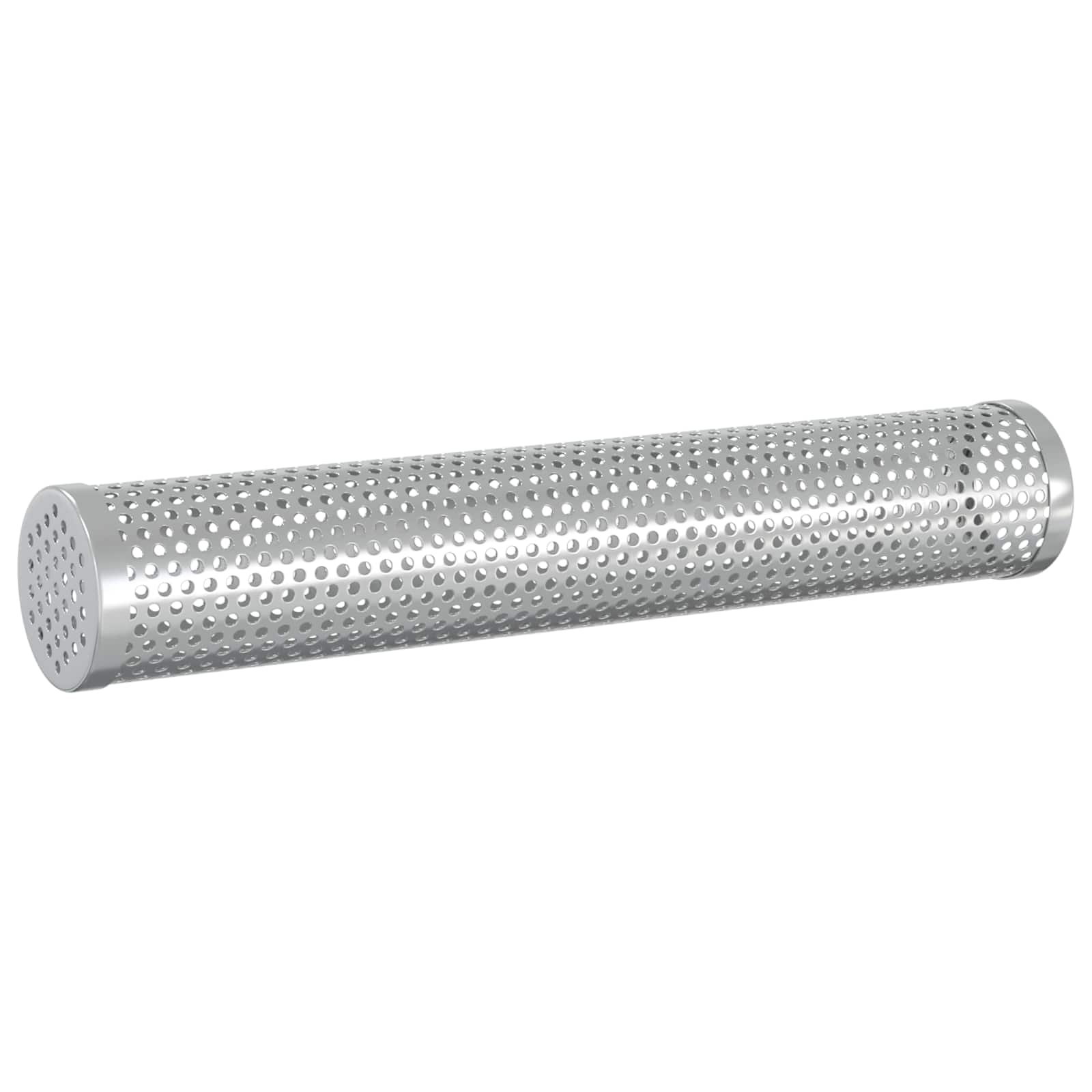 Vidaxl füstölő cső 2 db ø 5 x 30 cm rozsdamentes acél 304 ezüst