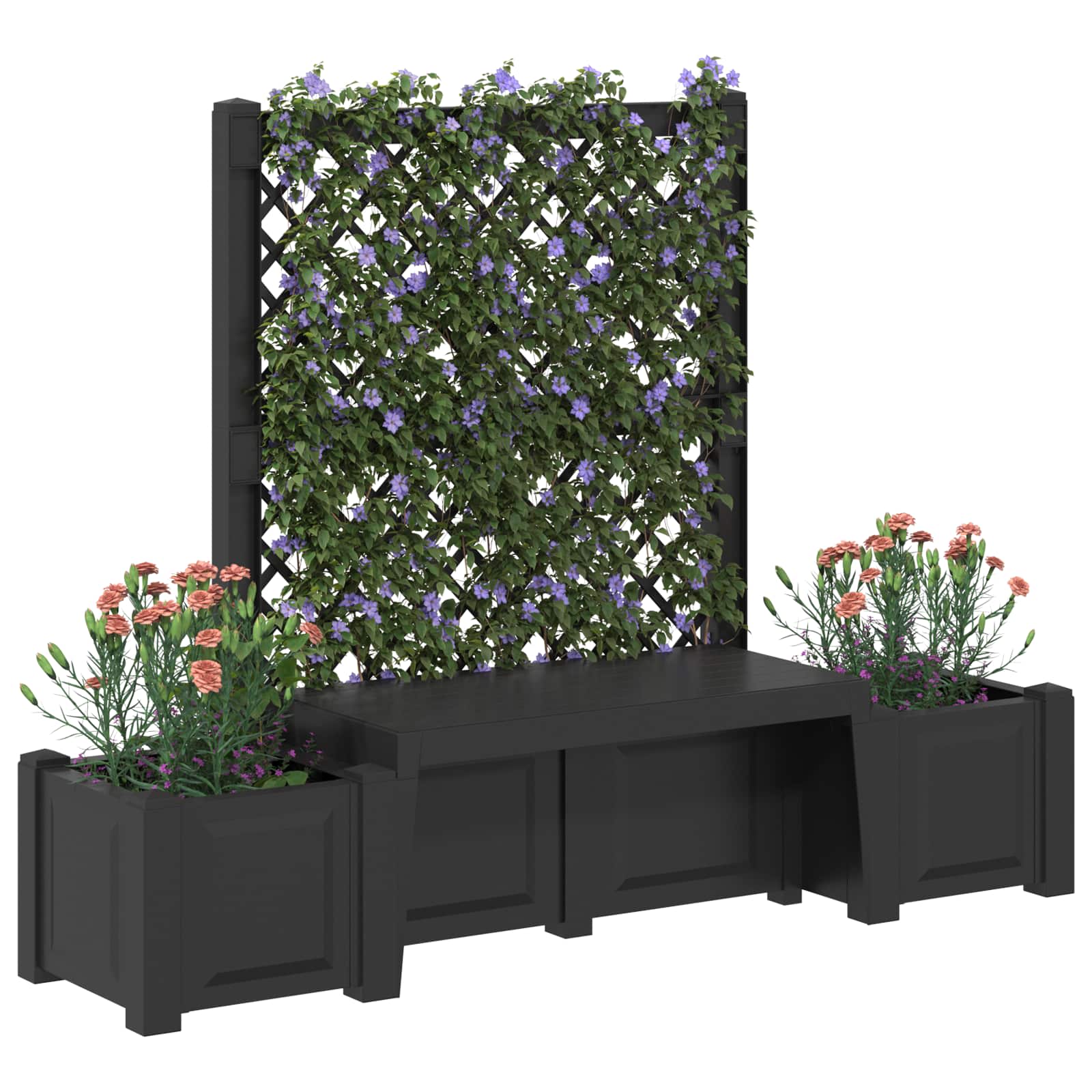 Kerti pad kopenhágában antracitszürke 173 x 49 x 135,5 cm pp
