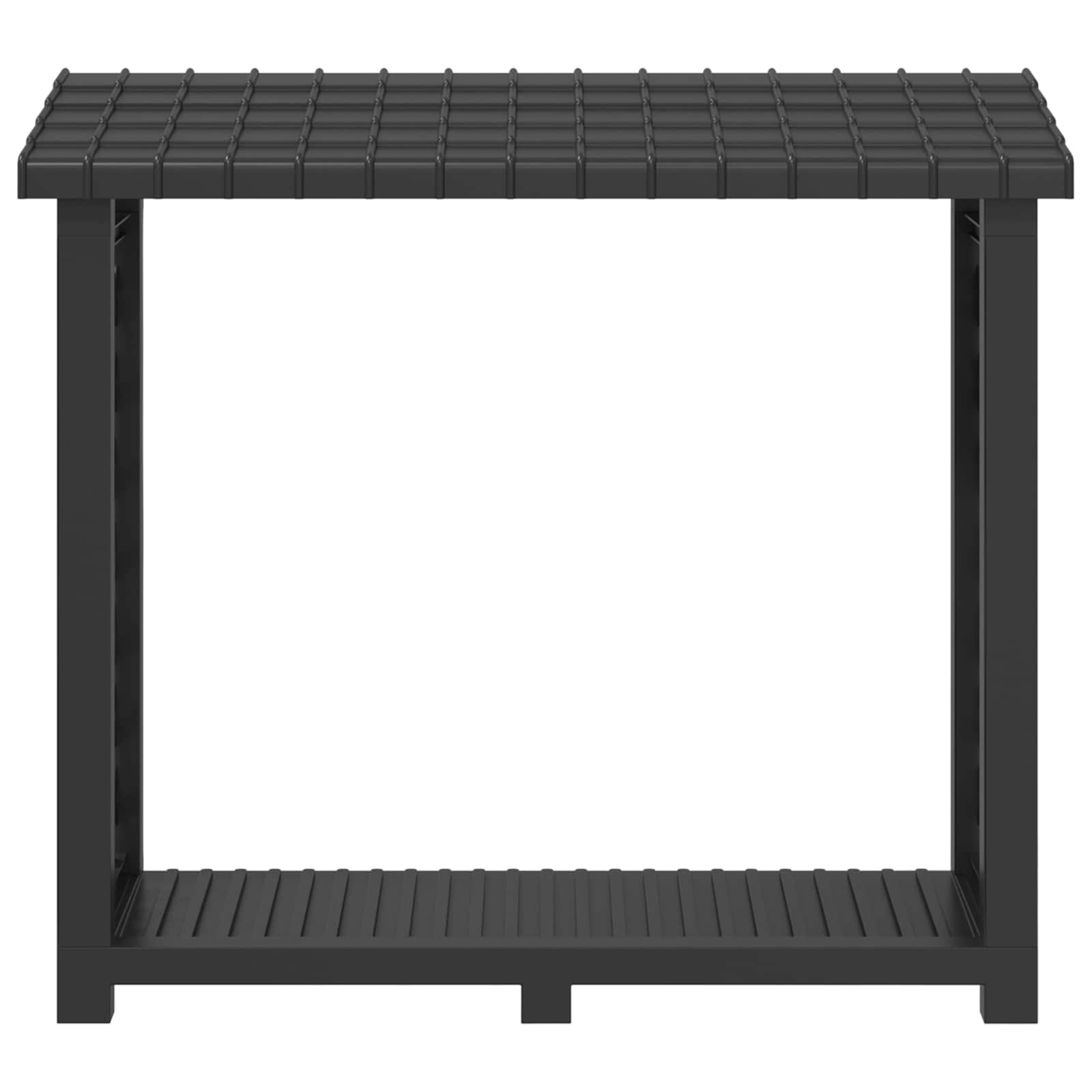 Tűzifaállvány antracitszürke 114 x 46 x 101 cm pp