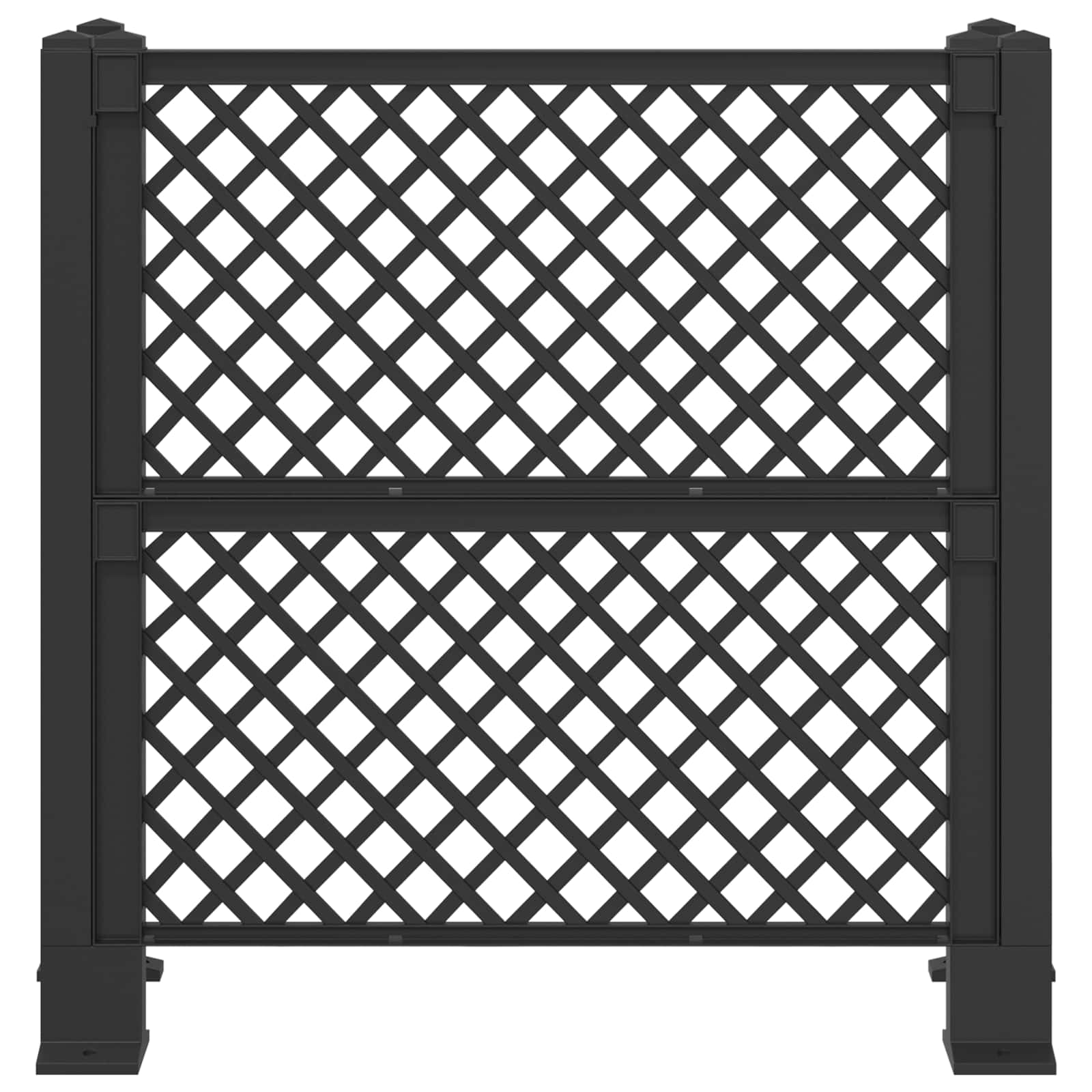 Kukás rács antracitszürke 123 x 47 x 114 cm pp