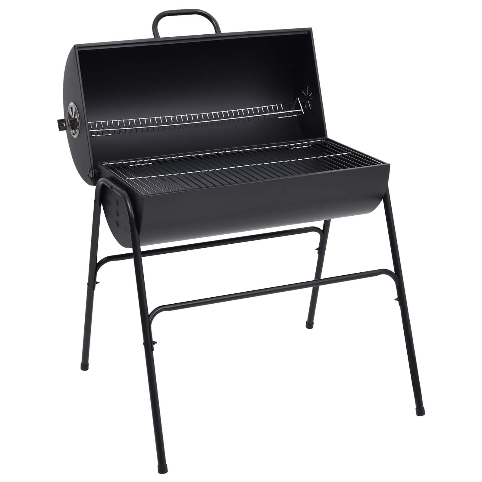 Kültéri grill 3 db 80 x 73 x 90 cm fém fekete