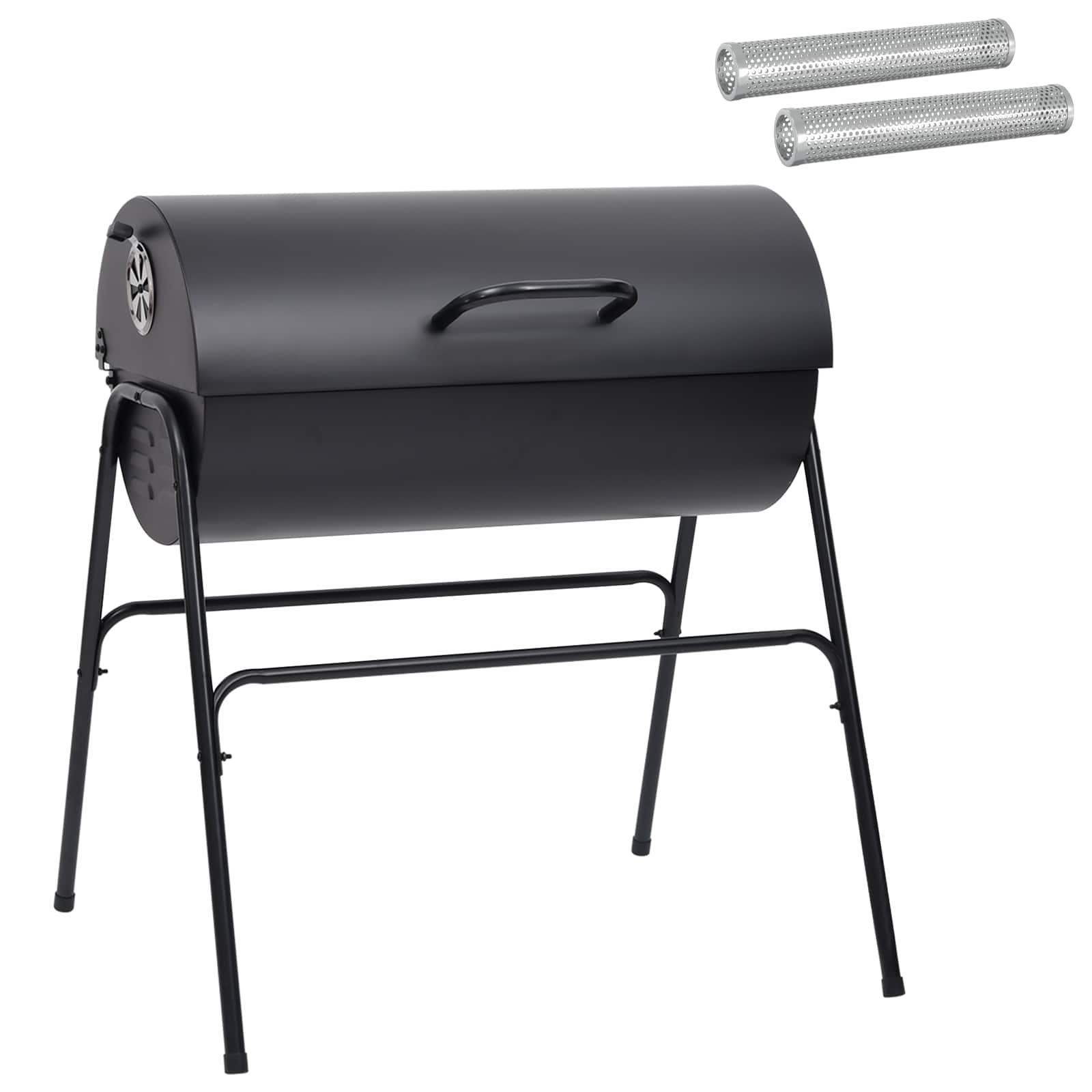 Kültéri grill 3 db 80 x 73 x 90 cm fém fekete