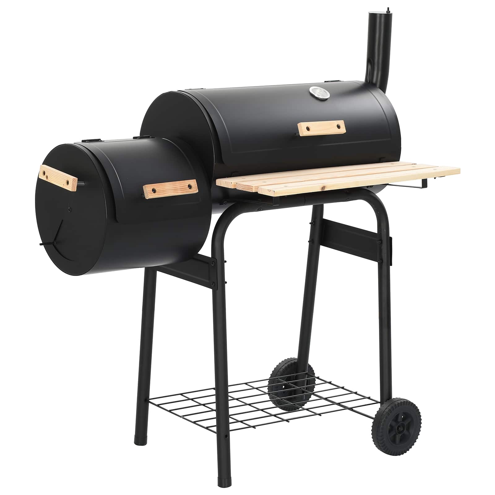 Kültéri grill 103 x 60 x 113 cm acél fekete