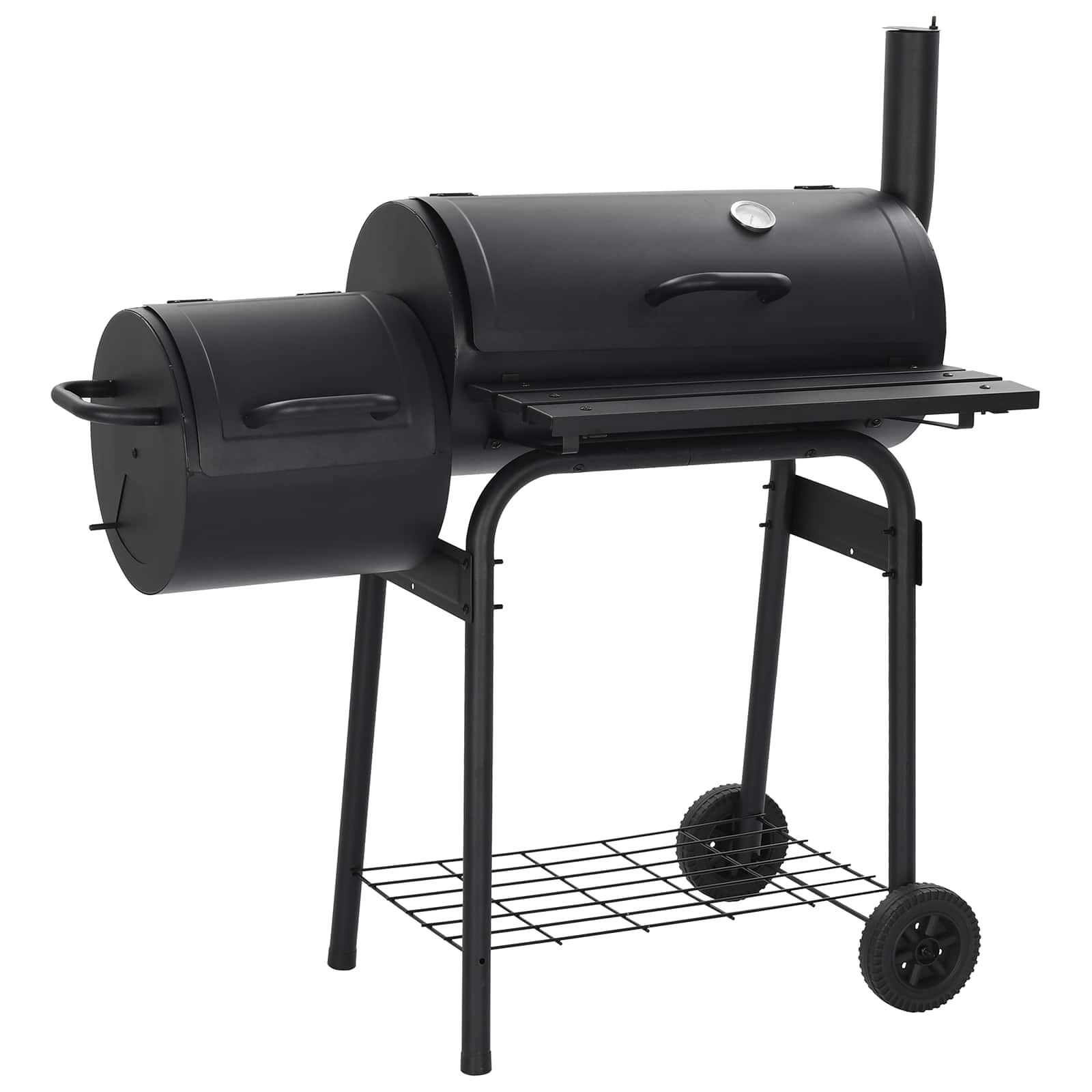 Kültéri grill 103 x 60 x 113 cm acél fekete