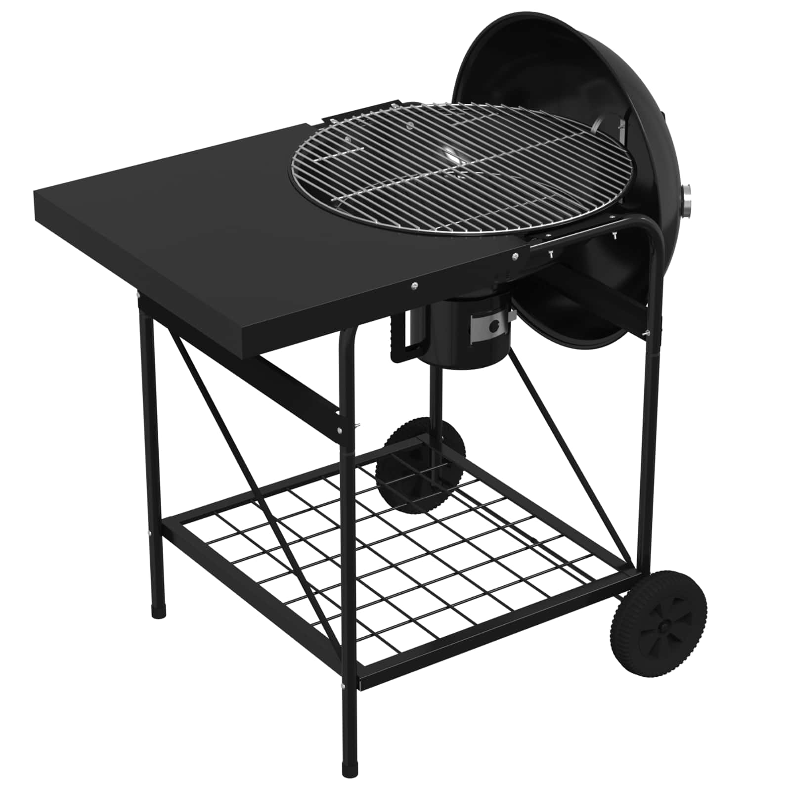 Faszenes grillsütő füstölő csövekkel 91 x 71 x 107 cm acél
