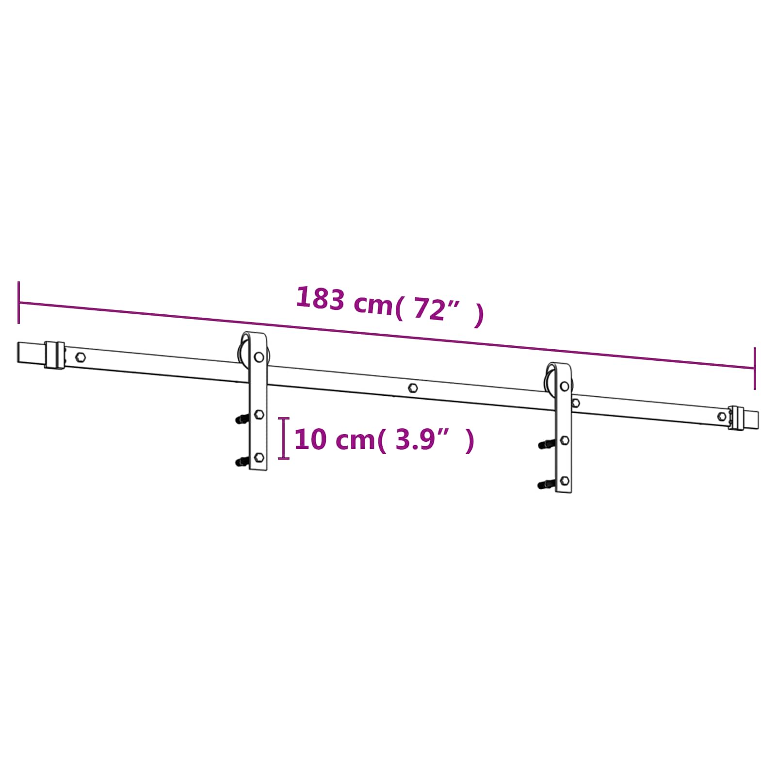 Csúszó ajtó természetes és fehér 80 x 210 cm szilárd fenyőfa