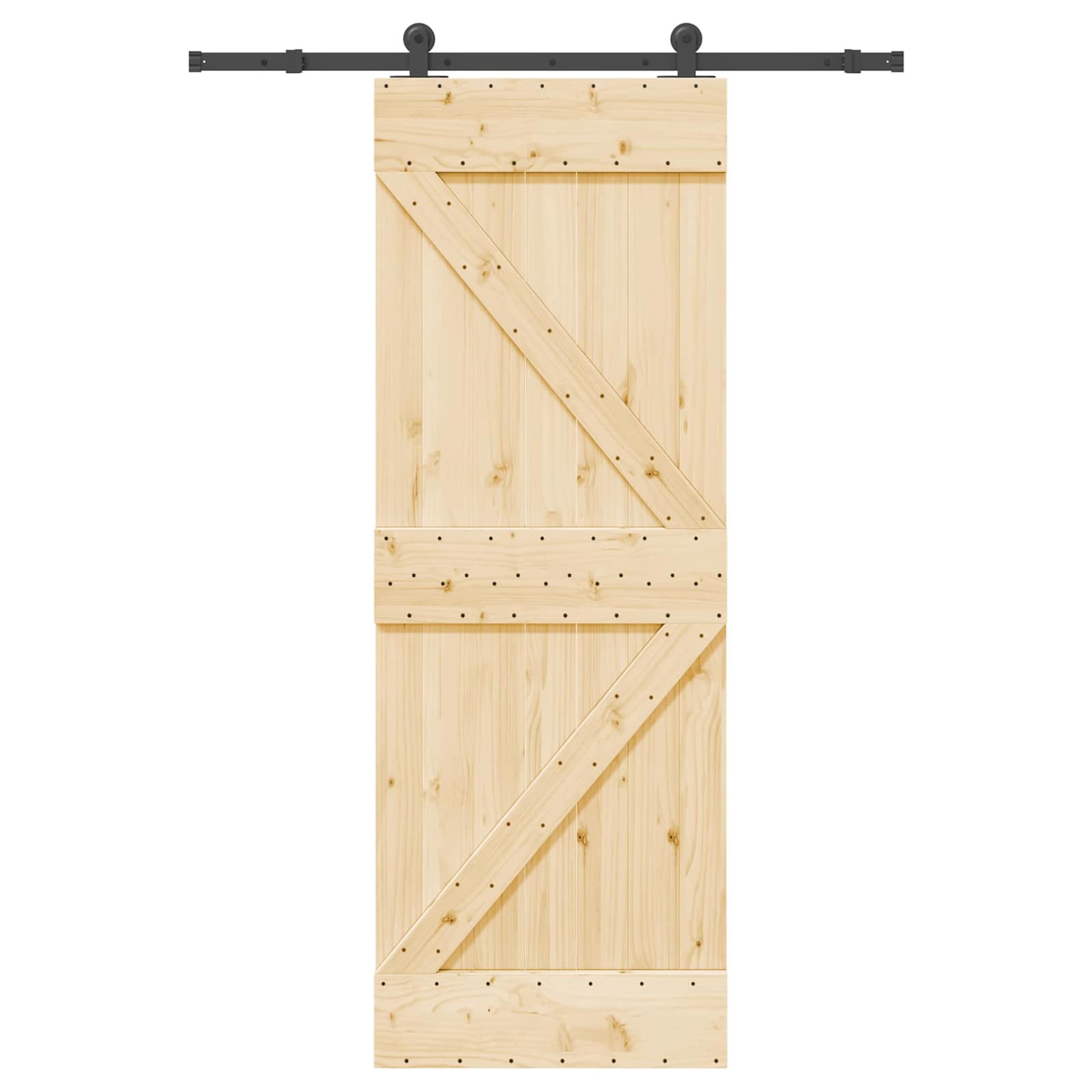 Csúszó ajtó narvik 70 x 210 cm (152,5 cm) természetes és fekete