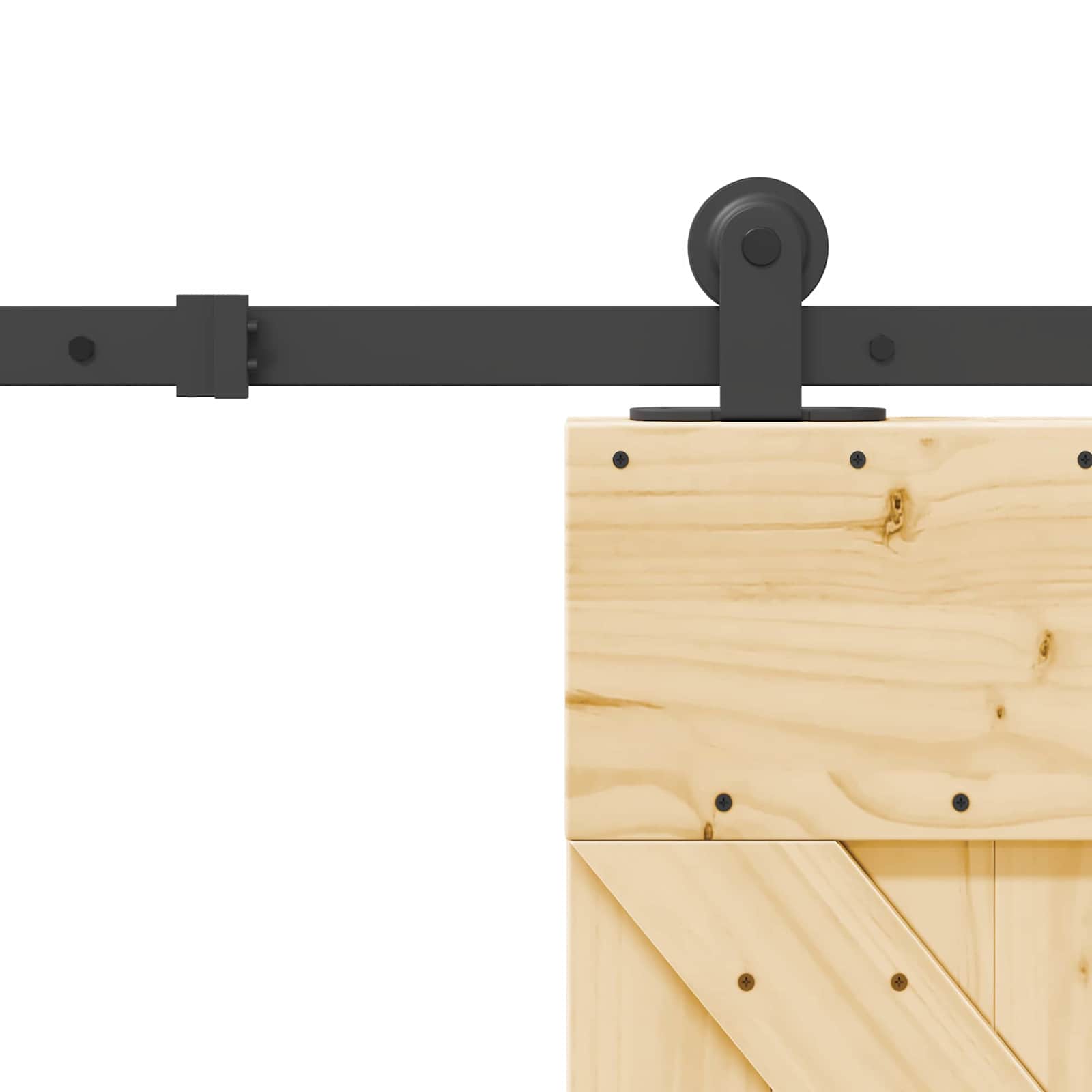 Csúszó ajtó narvik természetes és fekete 95 x 210 cm (213,5 cm)