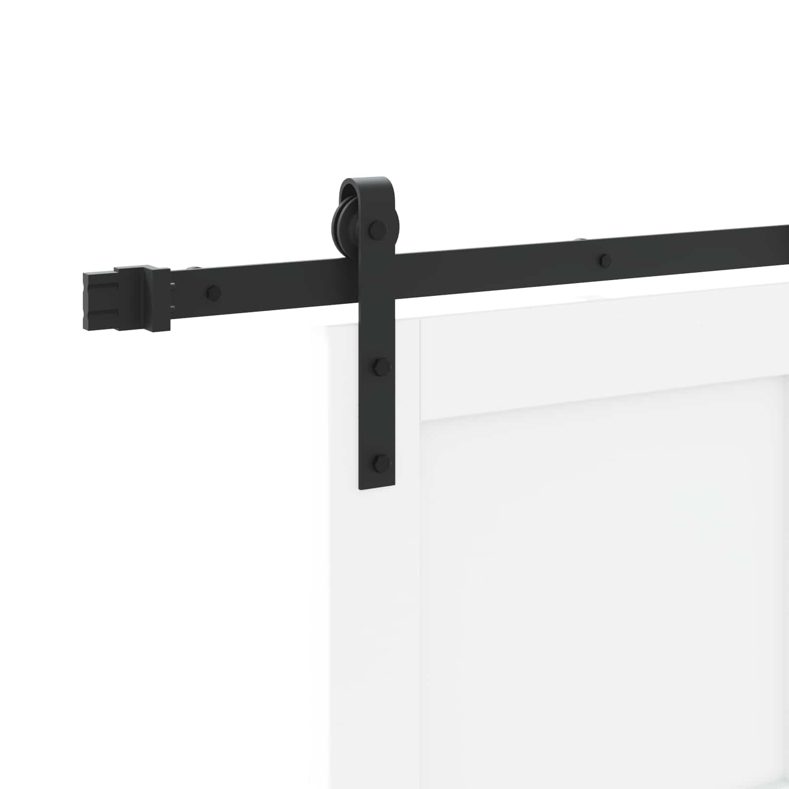 Csúszó ajtó fehér és fekete 83 x 202 cm tömör fenyőfa